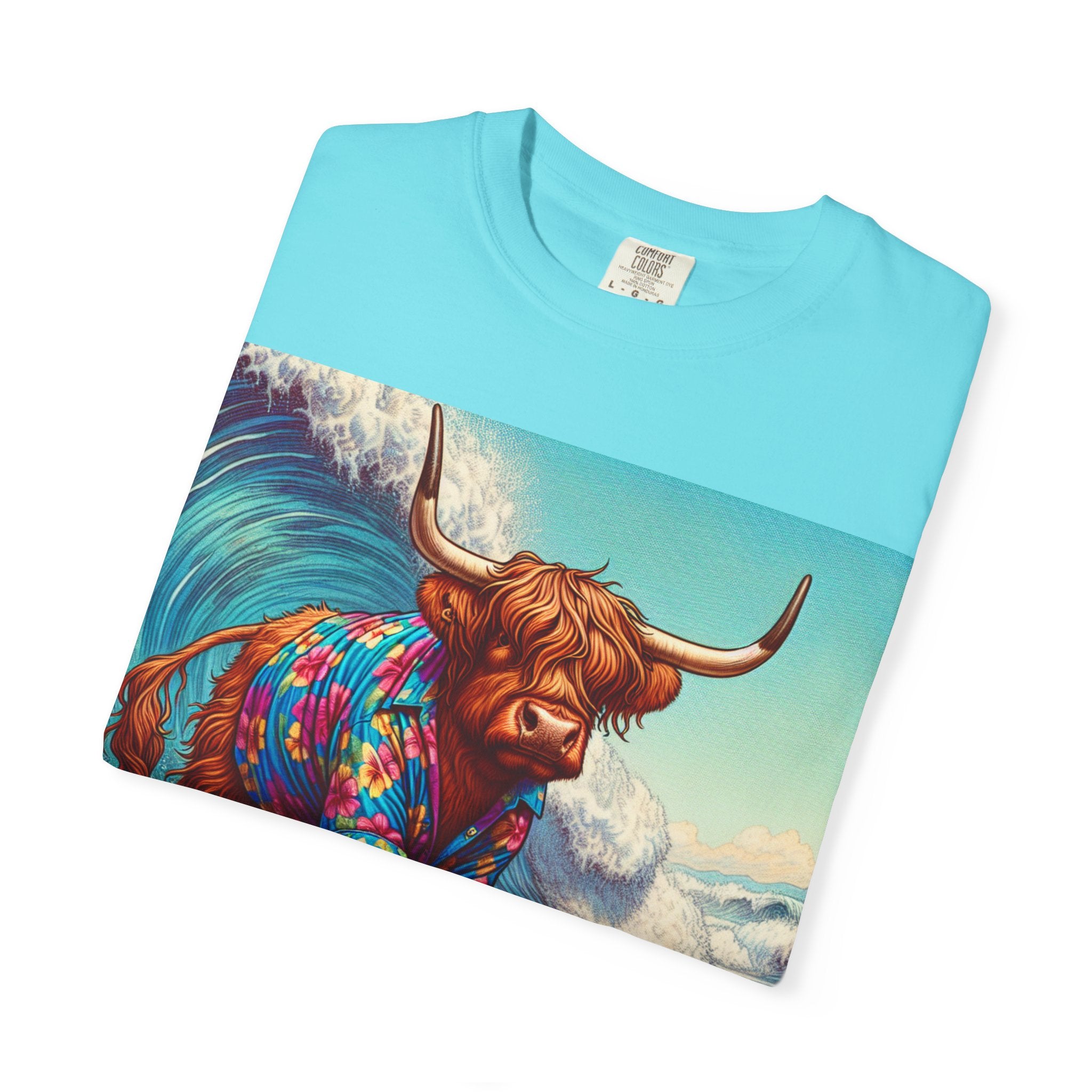 Surfing Highland Cow Unisex T-shirt | Fun Casual Tee for Summer Adventures, Beach Days, Gifts for Cow Lovers, Surfing Enthusiasts, [...]