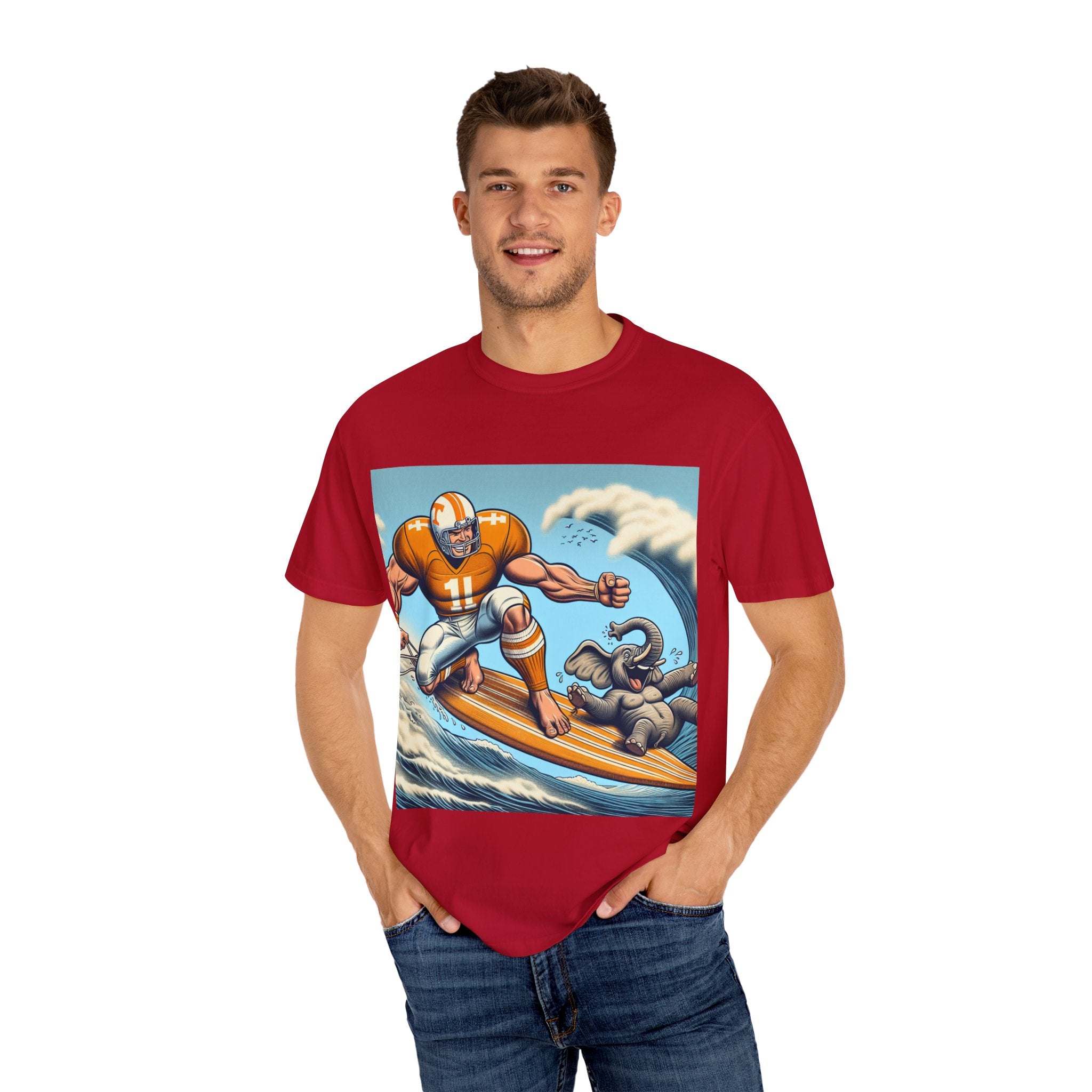 Surfing Graphic T-shirt, Unisex Summer Tee, Beach Vibe Shirt, Casual Apparel, Perfect Gift for Surf Lovers