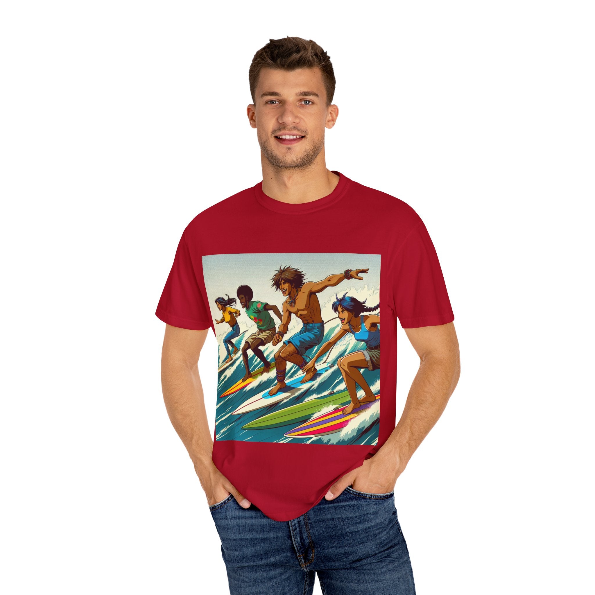 Surfing Vibes Unisex T-shirt, Beachwear, Summer Apparel, Surfing Gift, Casual Tee