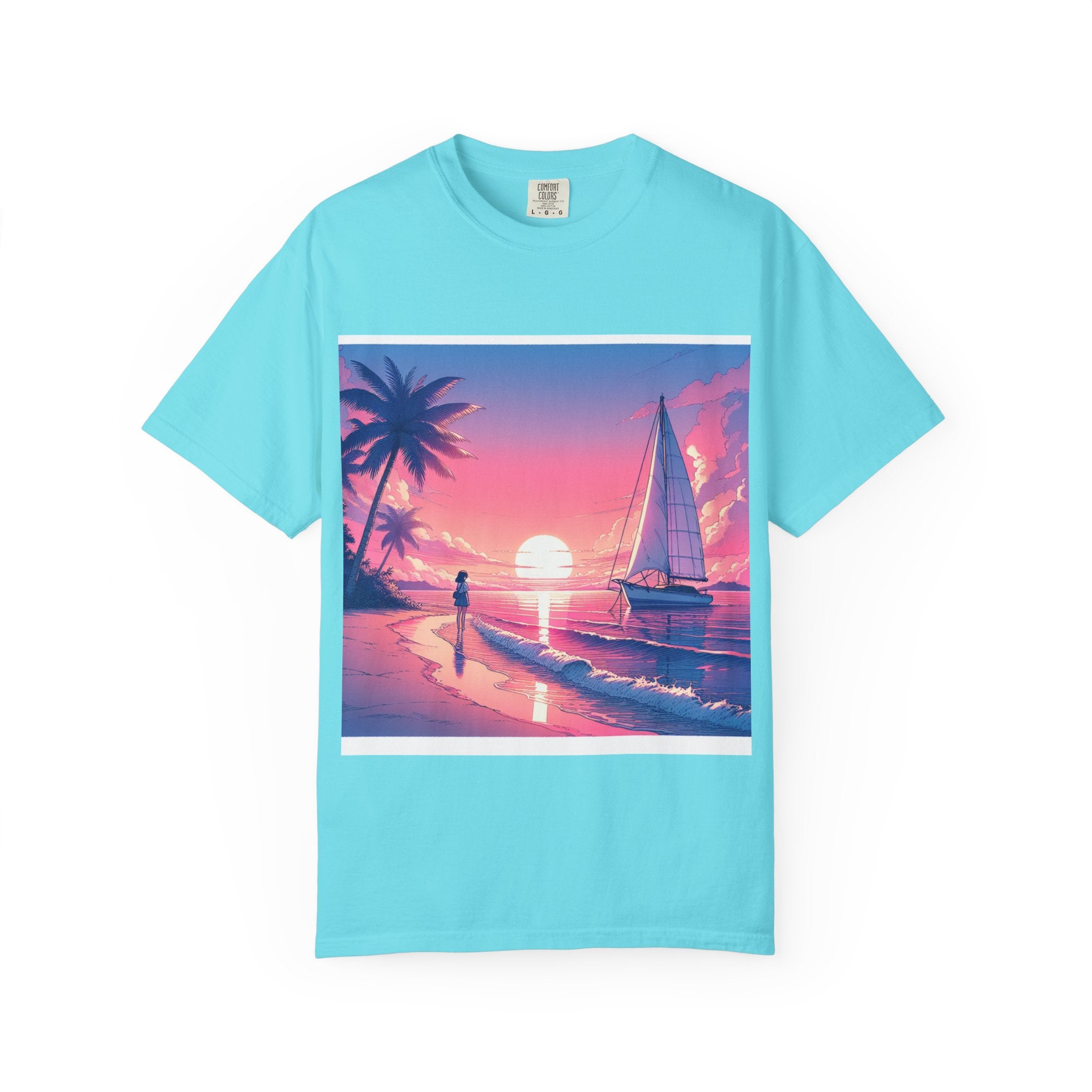 Sunset Sail Unisex T-Shirt, Beach Life Shirt, Vacation Tee, Gift for Sailors, Summer Fashion