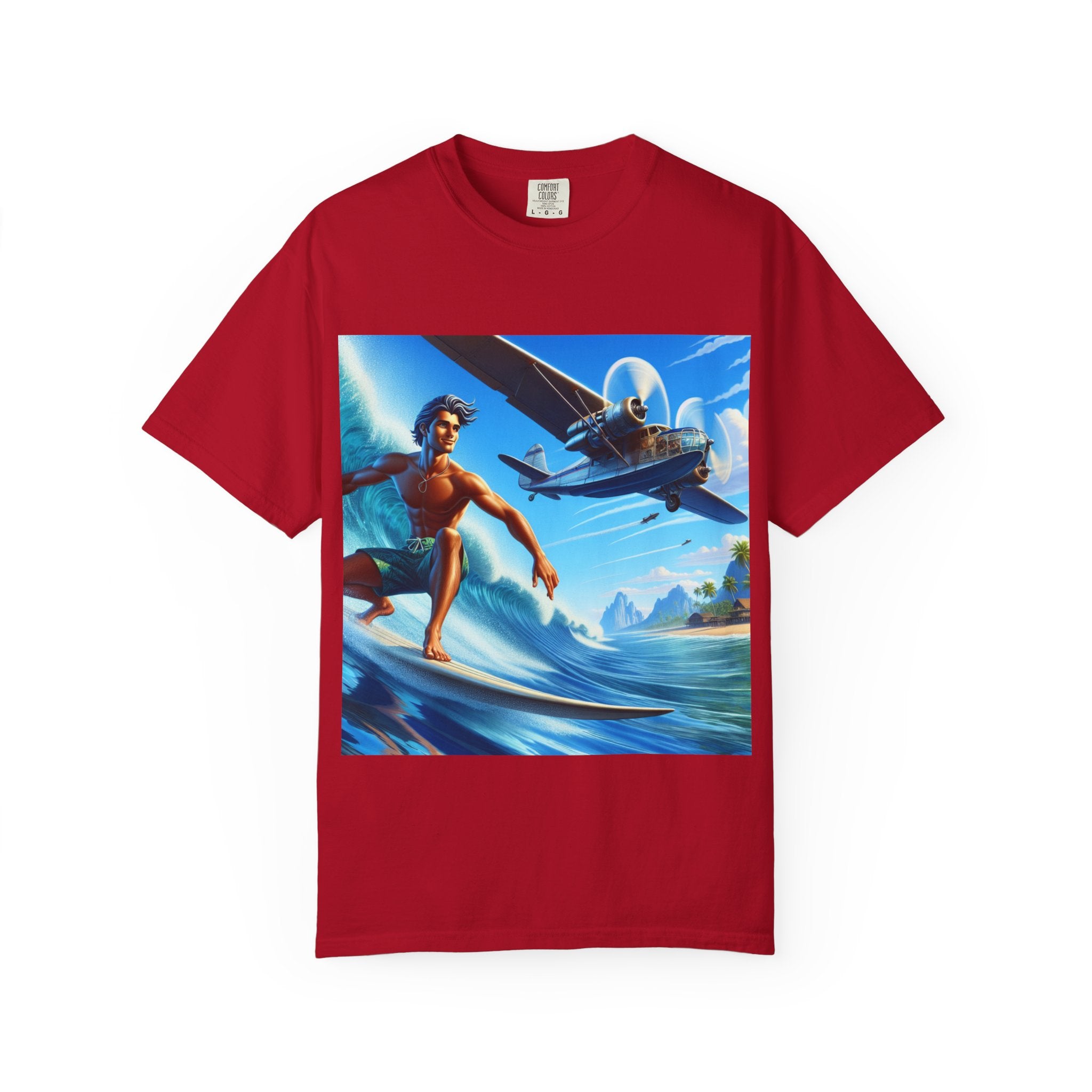 Surf Adventure Unisex T-Shirt, Perfect for Beach Lovers, Vacation Tees, Summer Apparel, Gift for Surfers and Travelers