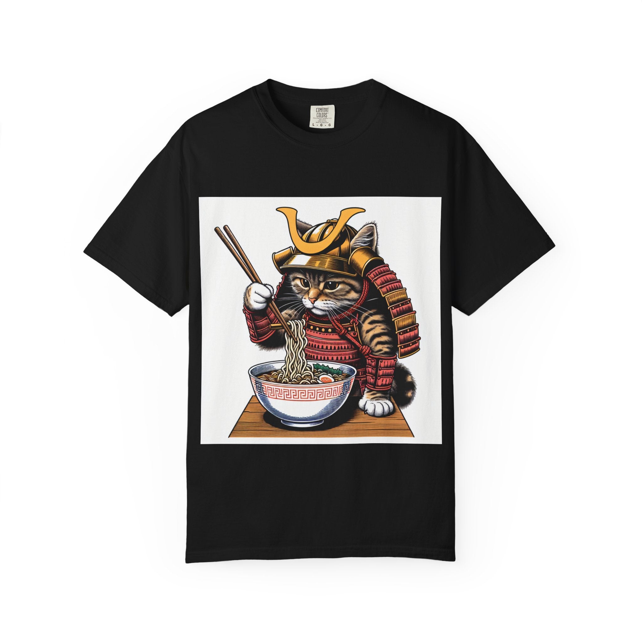 Samurai Cat T-Shirt | Cute Kitten Shirt, Animal Lover Gift, Pet Enthusiast Tee, Unique Graphic Top, Fun Conversation Starter