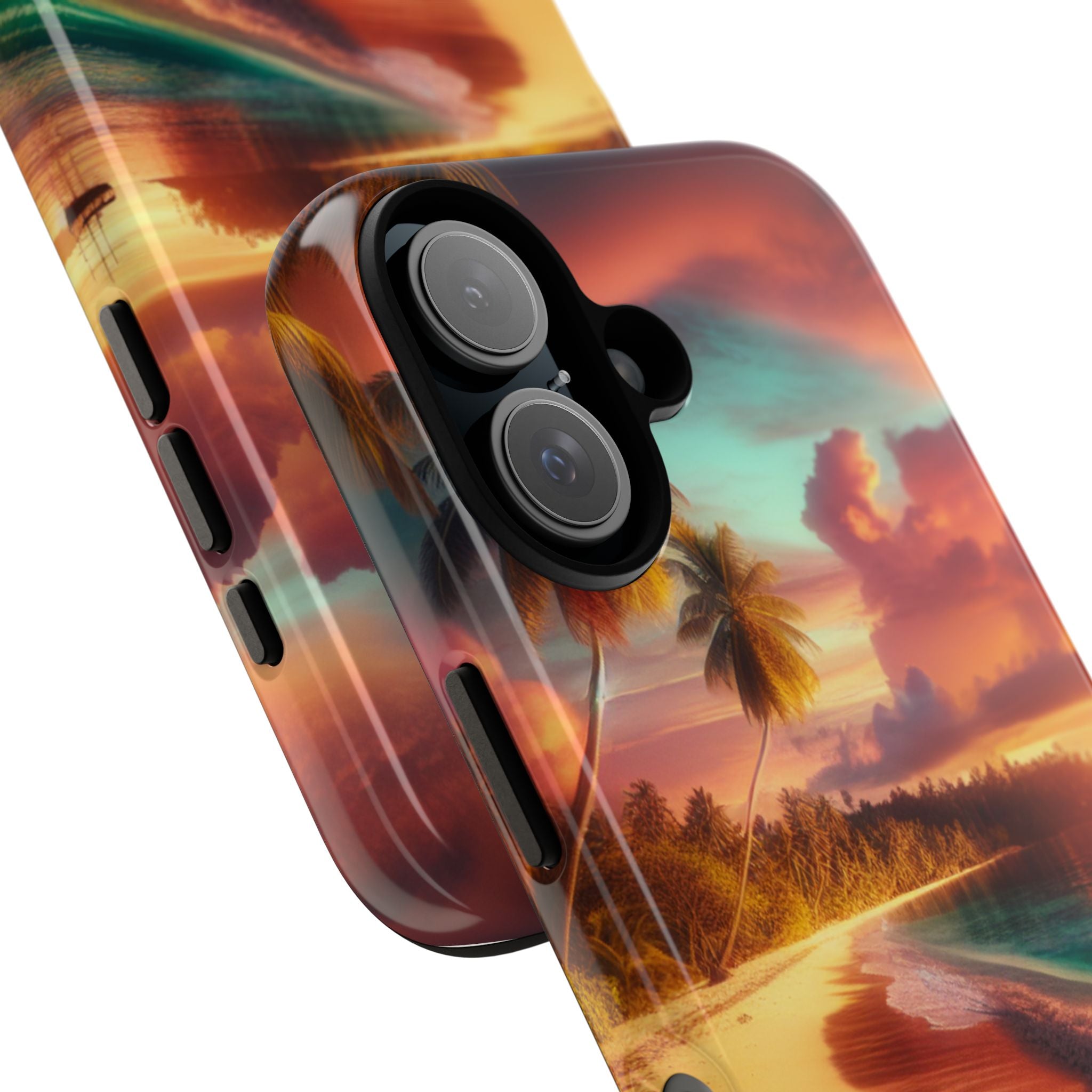 Tough Cases Beach Sunset Phone Case, Tropical Vibe, Gift for Vacation Lovers, Summer Accessory, Shell Design Decor