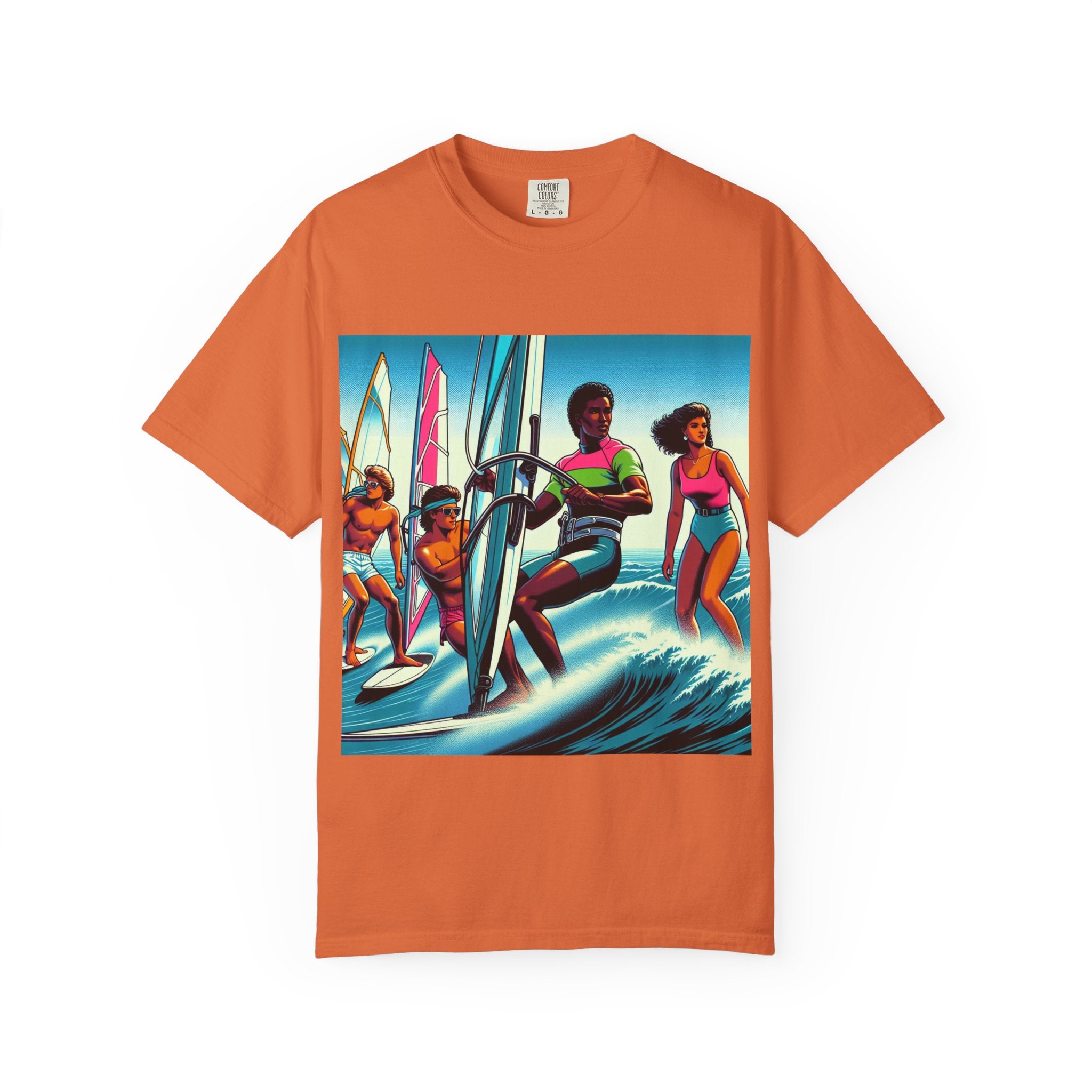Surf Vibes T-Shirt, Unisex Garment-Dyed Tee, Beachwear for Surf Lovers, Summer Casual Wear, Gift for Surfers