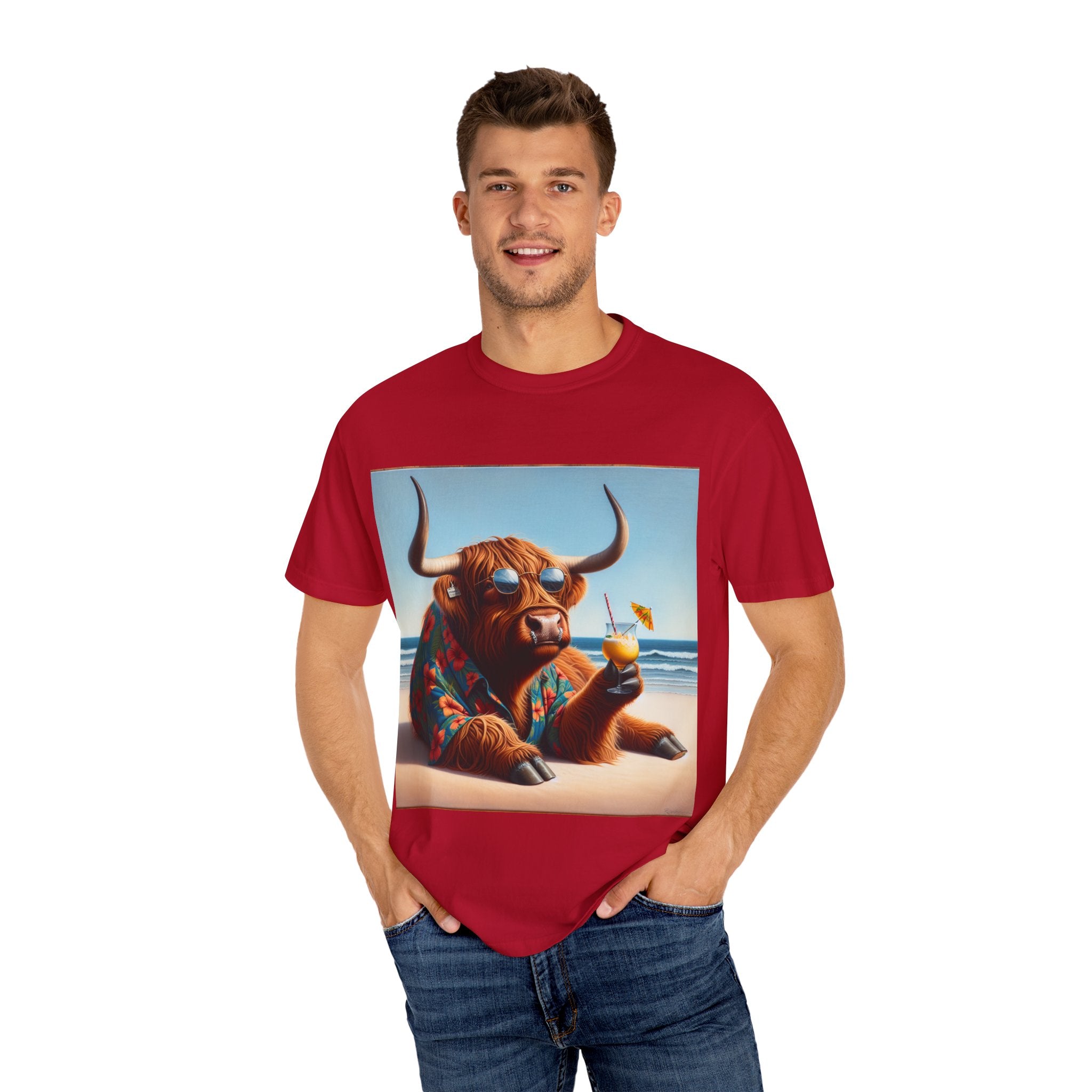 Chill Vibes Cow T-Shirt | Summer Beach Tee, Fun Animal Design, Relaxed Fit, Perfect for Vacations, Gifts