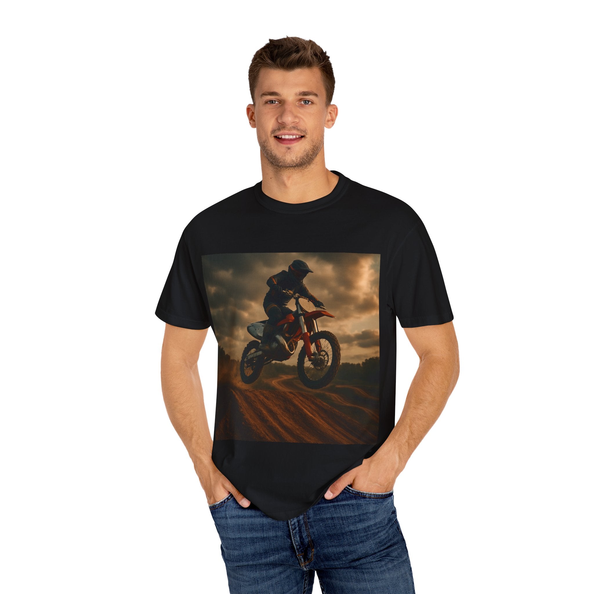 Motocross Adventure T-Shirt | Unisex Garment-Dyed Tee for Riders, Gifts for Motocross Fans, Sportswear, Casual Wear, Outdoor Activities