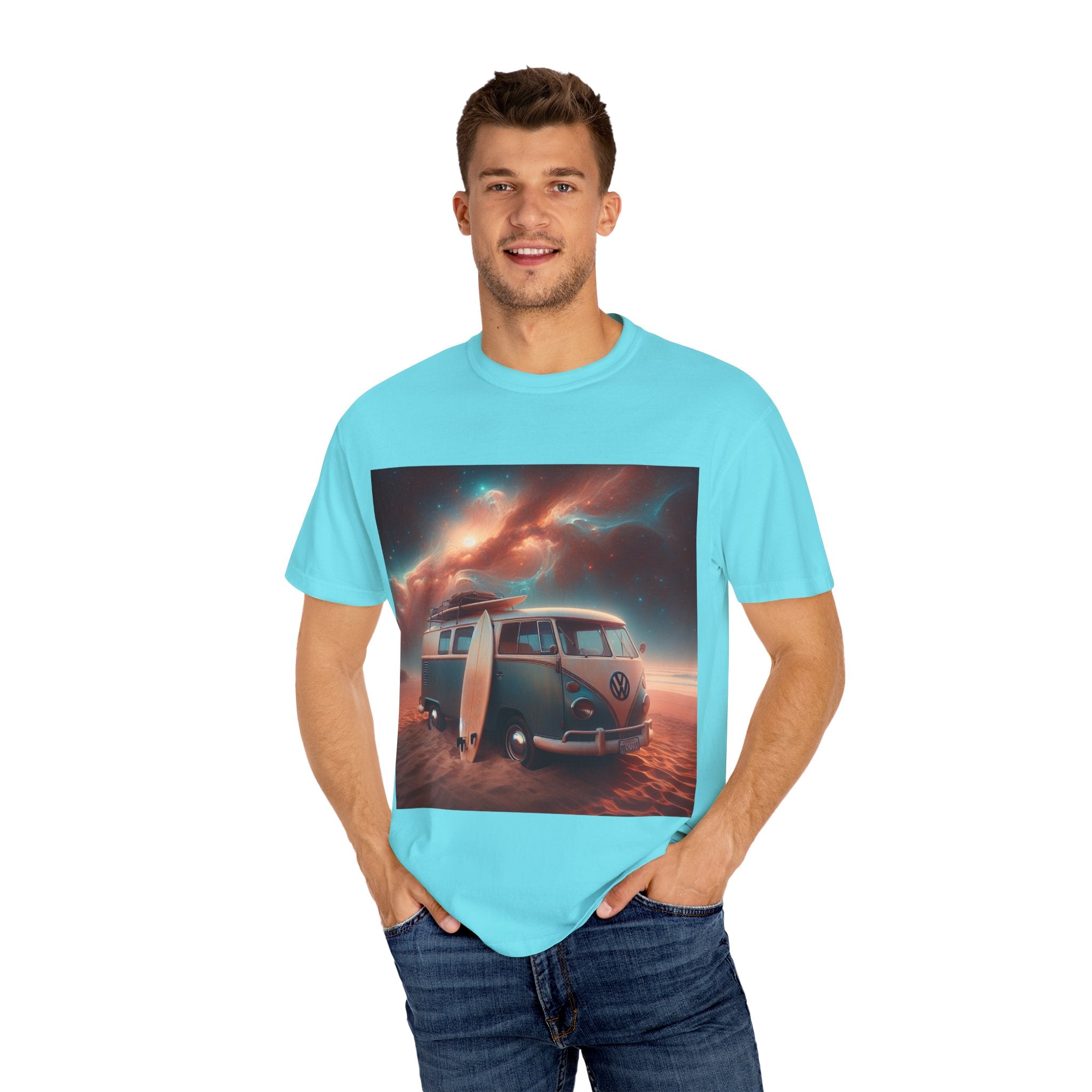 Retro Van Adventure T-Shirt, Vintage Camping Tee, Unisex Graphic Tee, Gift for Travelers, Bohemian Style Apparel