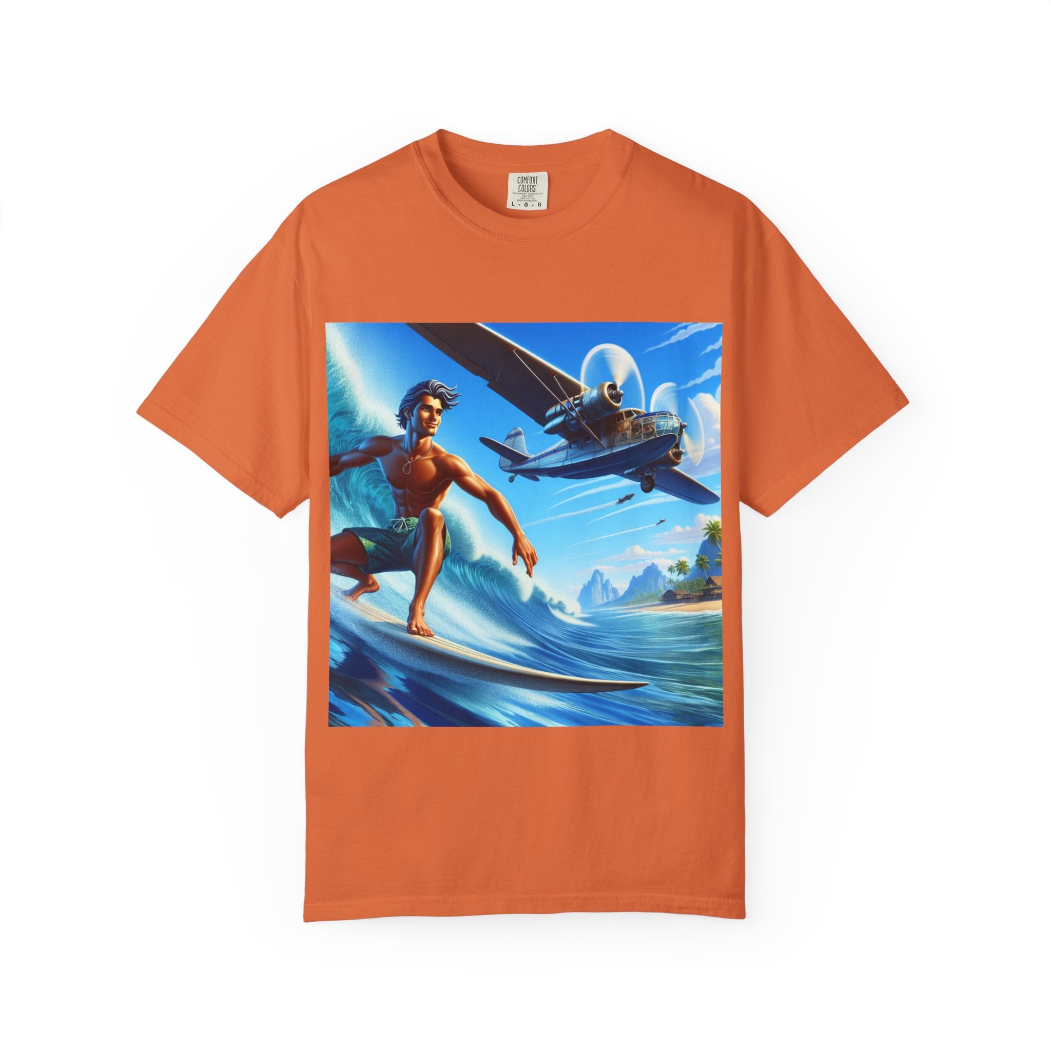 Surf Adventure Unisex T-Shirt, Perfect for Beach Lovers, Vacation Tees, Summer Apparel, Gift for Surfers and Travelers