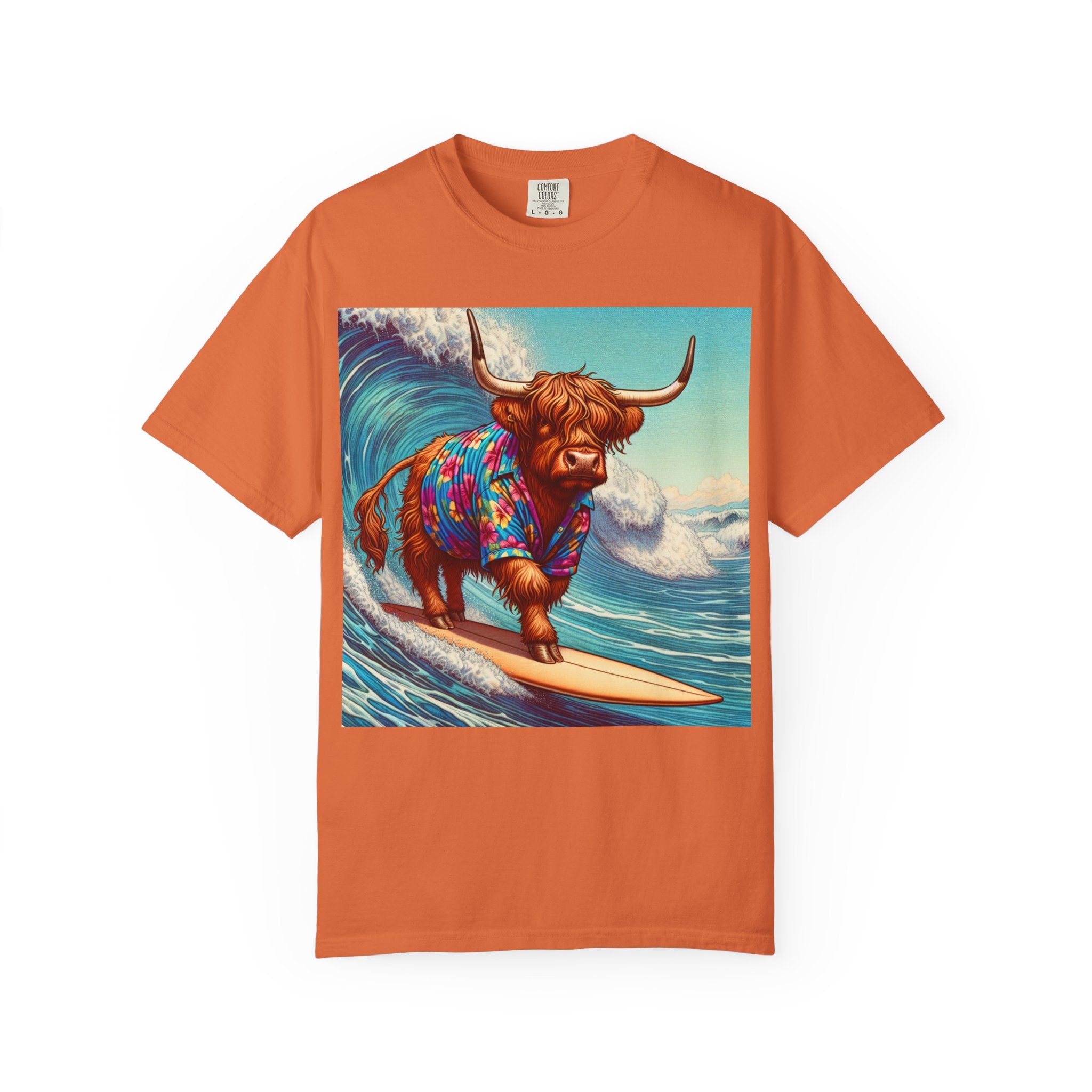 Surfing Highland Cow Unisex T-shirt | Fun Casual Tee for Summer Adventures, Beach Days, Gifts for Cow Lovers, Surfing Enthusiasts, [...]