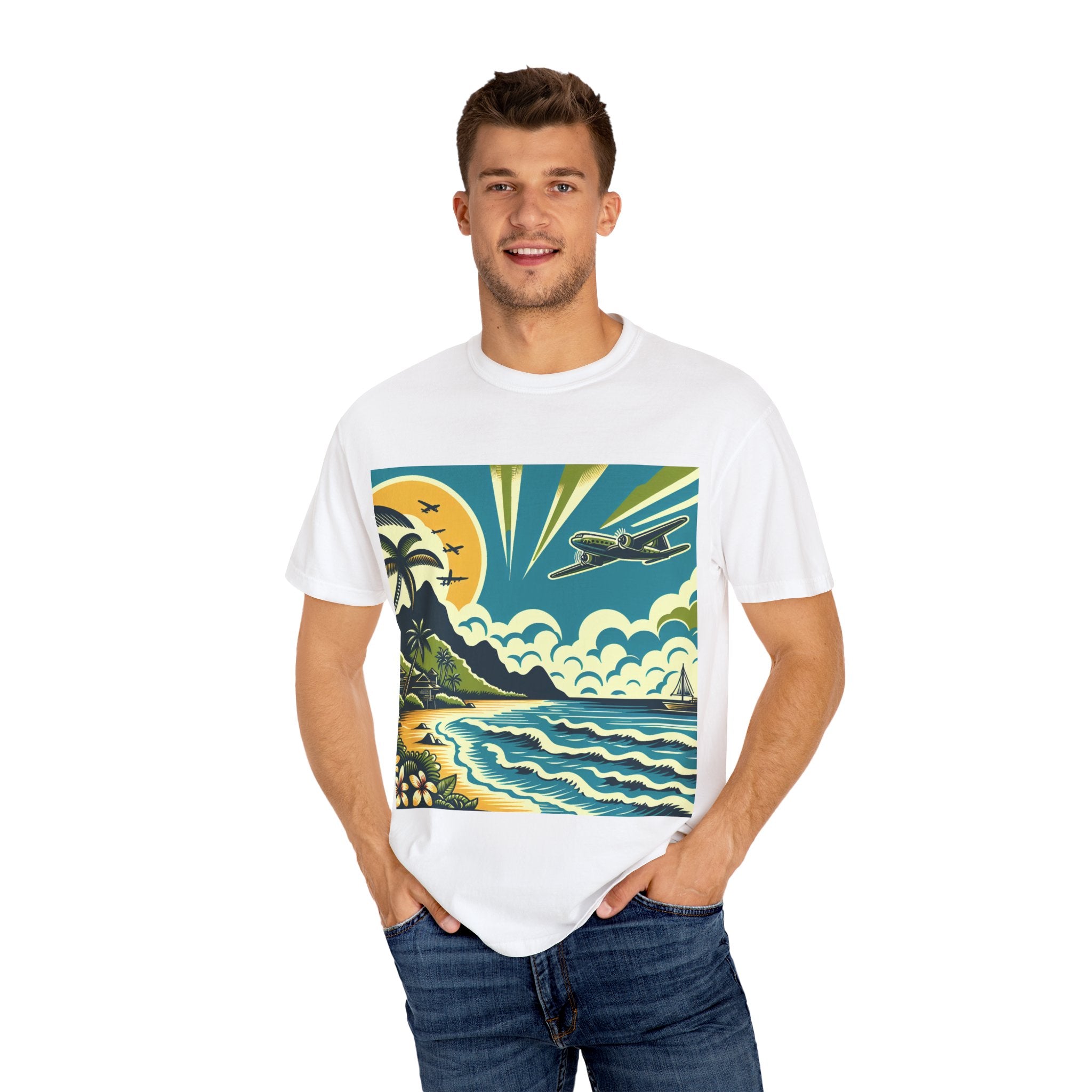 Tropical Adventure Tee, Coastal Vibes T-Shirt, Vacation Shirt, Summer Essentials, Travel Gift, Beachwear