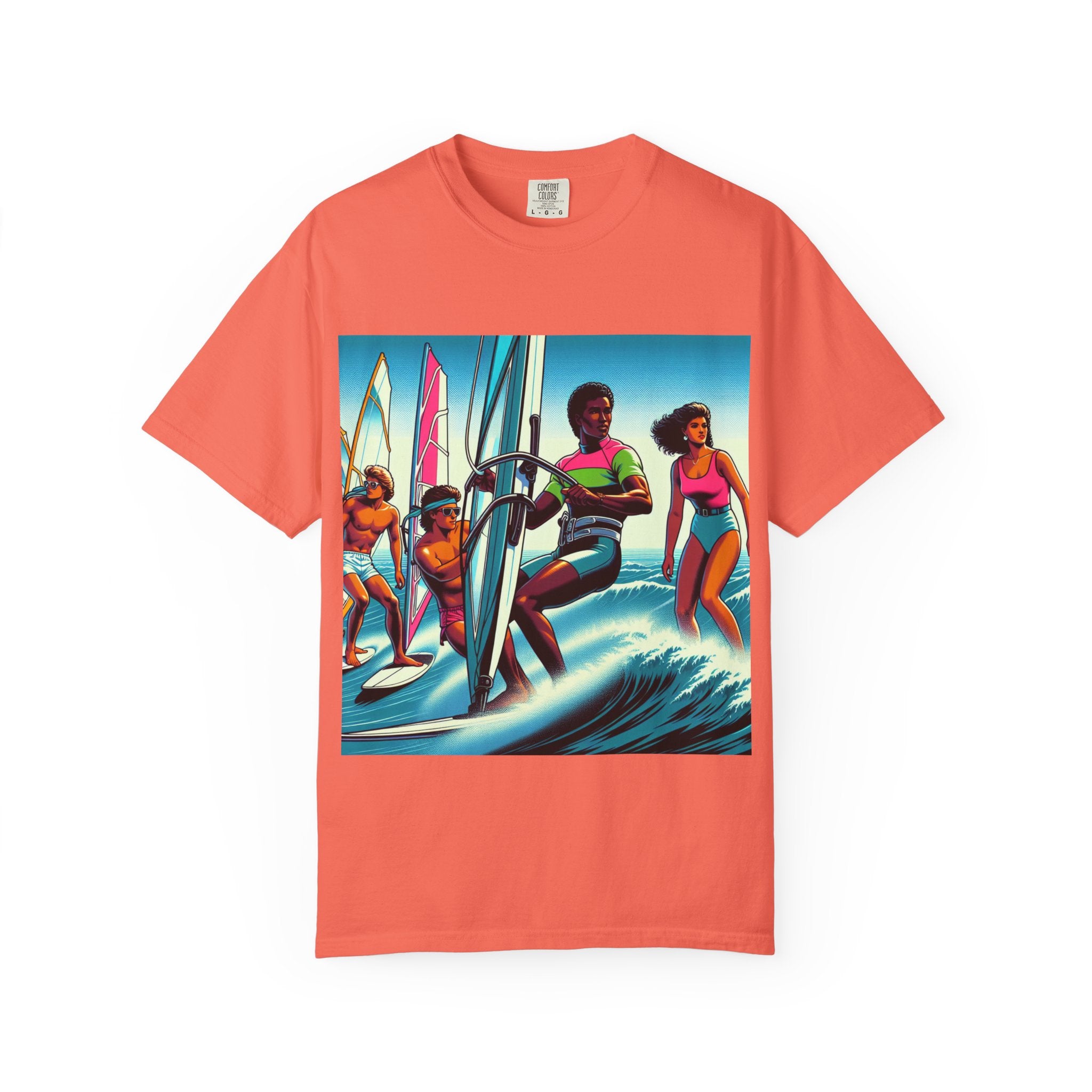 Surf Vibes T-Shirt, Unisex Garment-Dyed Tee, Beachwear for Surf Lovers, Summer Casual Wear, Gift for Surfers