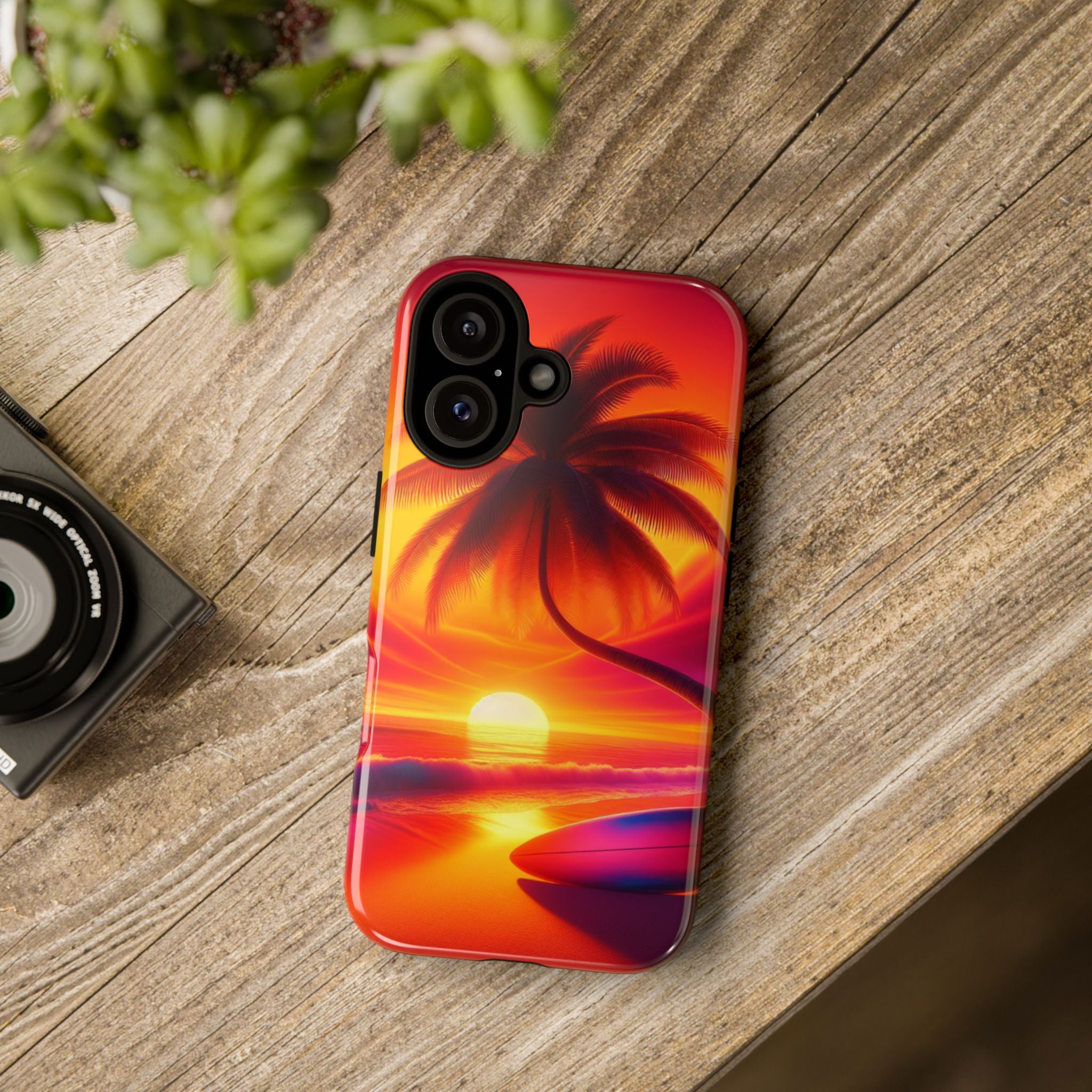 Tropical Phone Case with Sunset and Palm Tree Design | Summer Vibes, Beach Lover's Gift, Vacation Essential, Stylish Protection, [...]