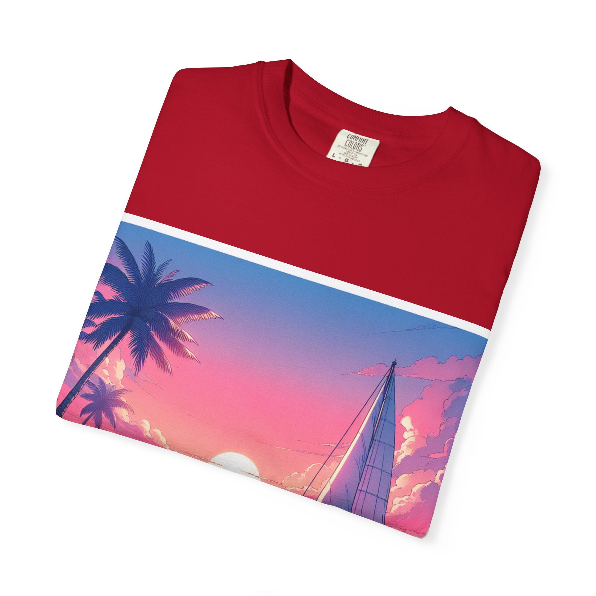 Sunset Sail Unisex T-Shirt, Beach Life Shirt, Vacation Tee, Gift for Sailors, Summer Fashion