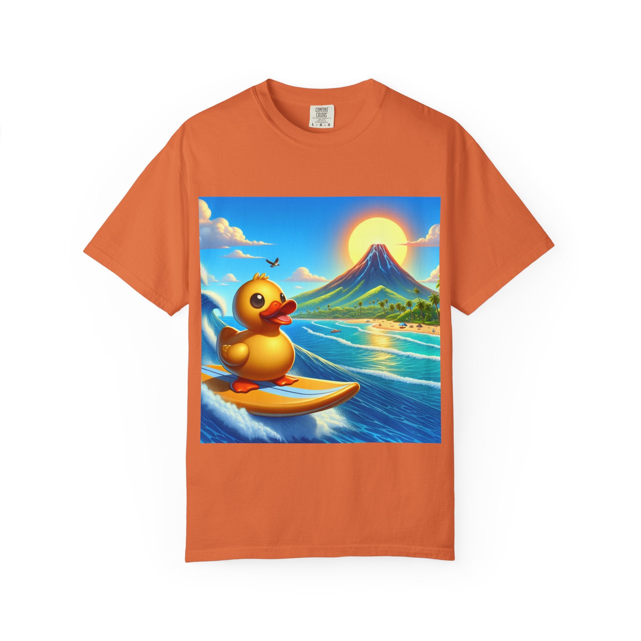 Surfing Duck Unisex Shirt, Fun Graphic Tee, Casual Wear, Summer Vibes, Beach Party T-shirt, Gift for Water Lovers