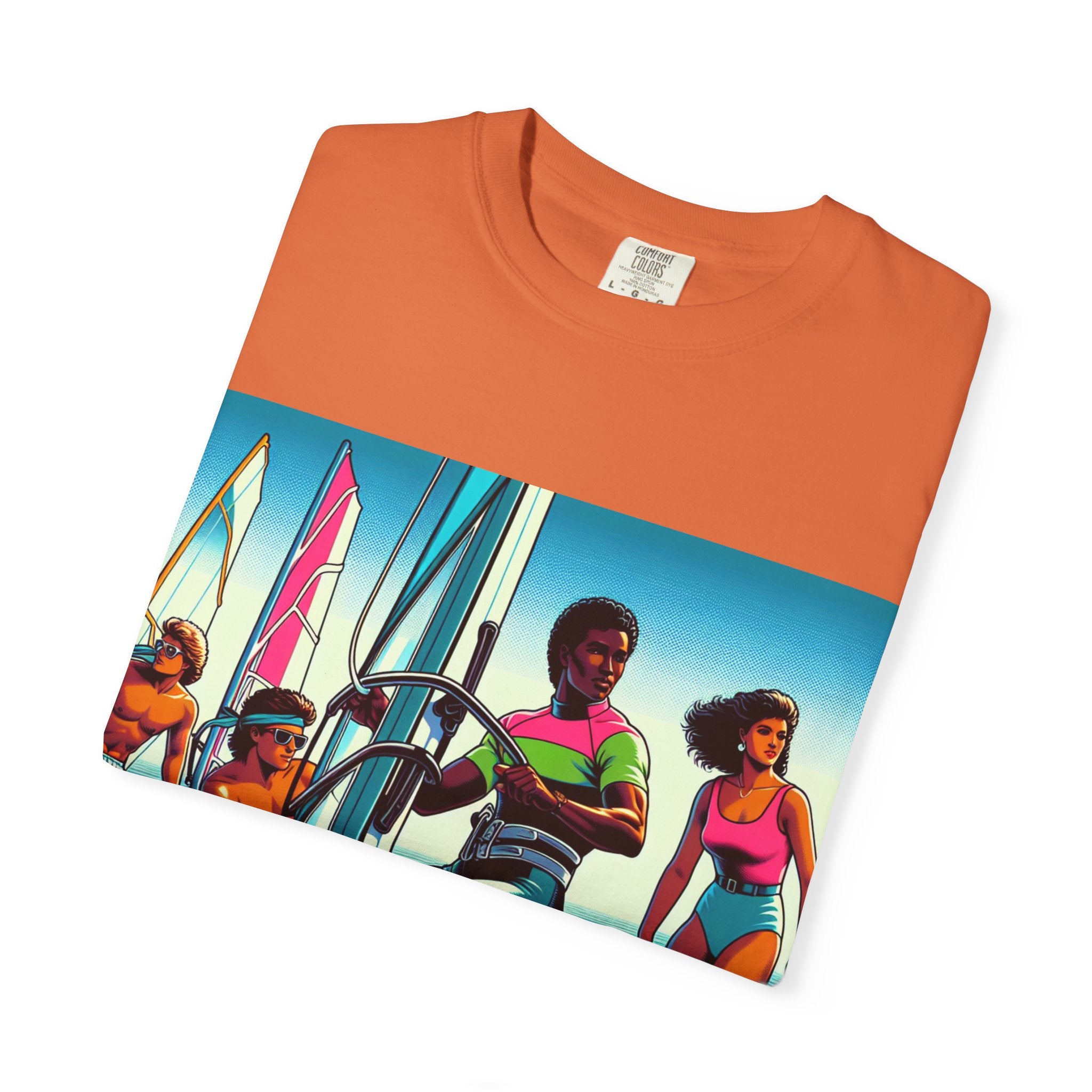 Surf Vibes T-Shirt, Unisex Garment-Dyed Tee, Beachwear for Surf Lovers, Summer Casual Wear, Gift for Surfers