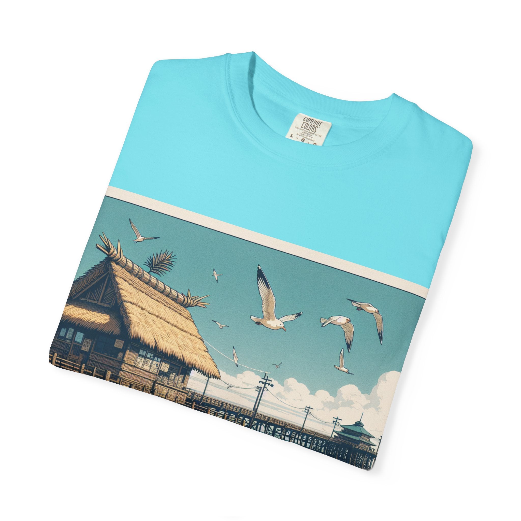 Beach-Inspired Unisex T-shirt, Relaxed Tee, Casual Summer Wear, Ocean Artwork, Vacation Essentials, Gift for Nature Lovers