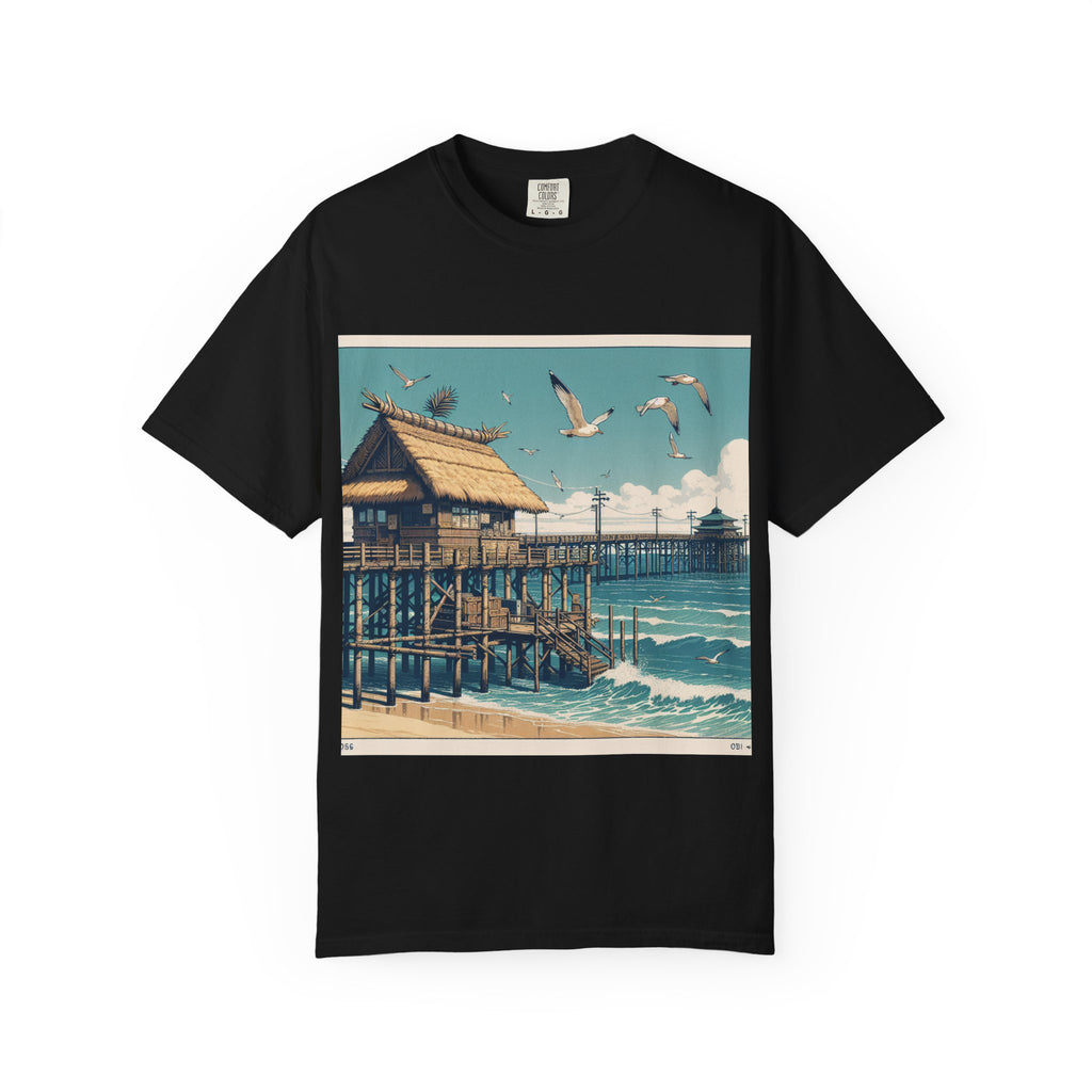 Beach-Inspired Unisex T-shirt, Relaxed Tee, Casual Summer Wear, Ocean Artwork, Vacation Essentials, Gift for Nature Lovers