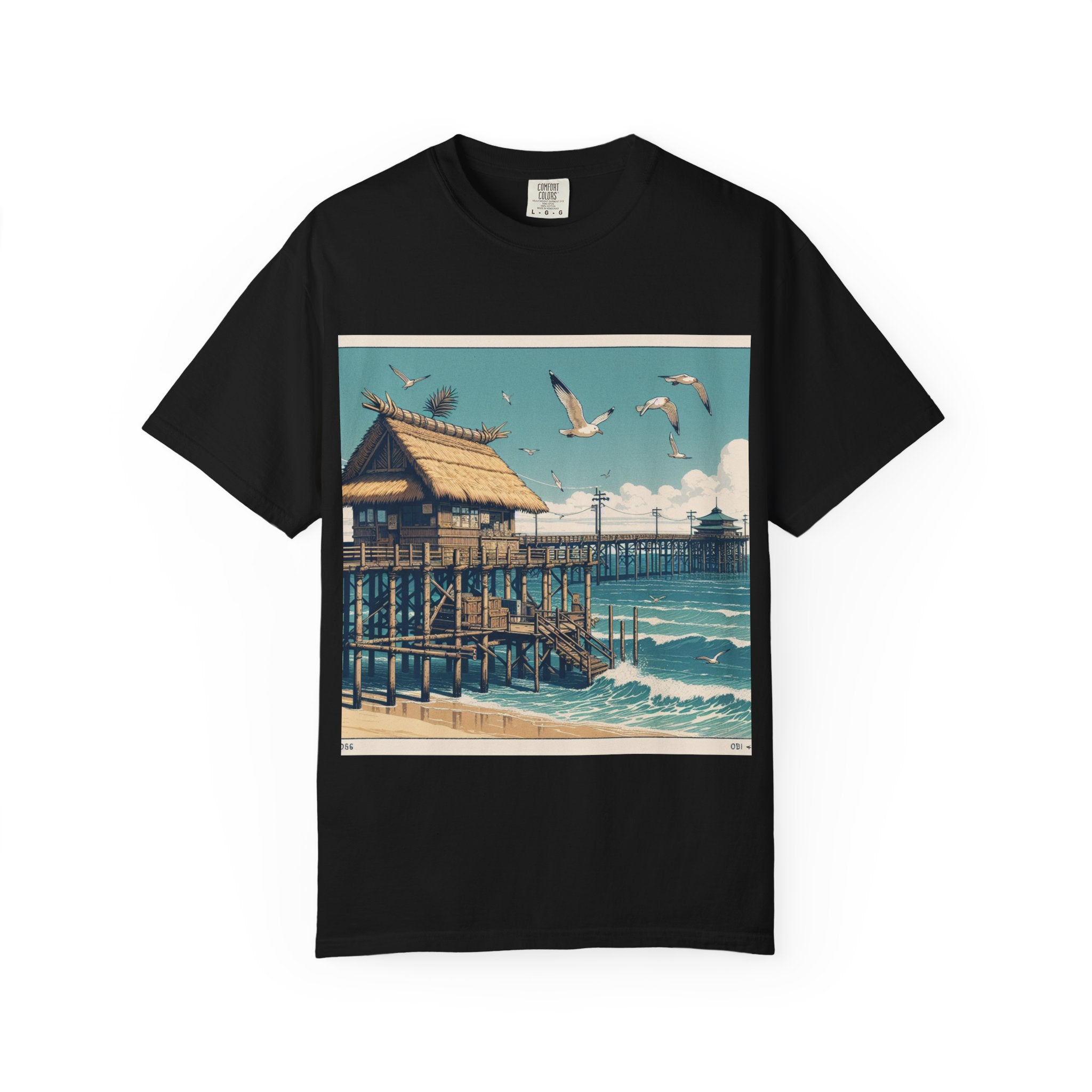 Beach-Inspired Unisex T-shirt, Relaxed Tee, Casual Summer Wear, Ocean Artwork, Vacation Essentials, Gift for Nature Lovers