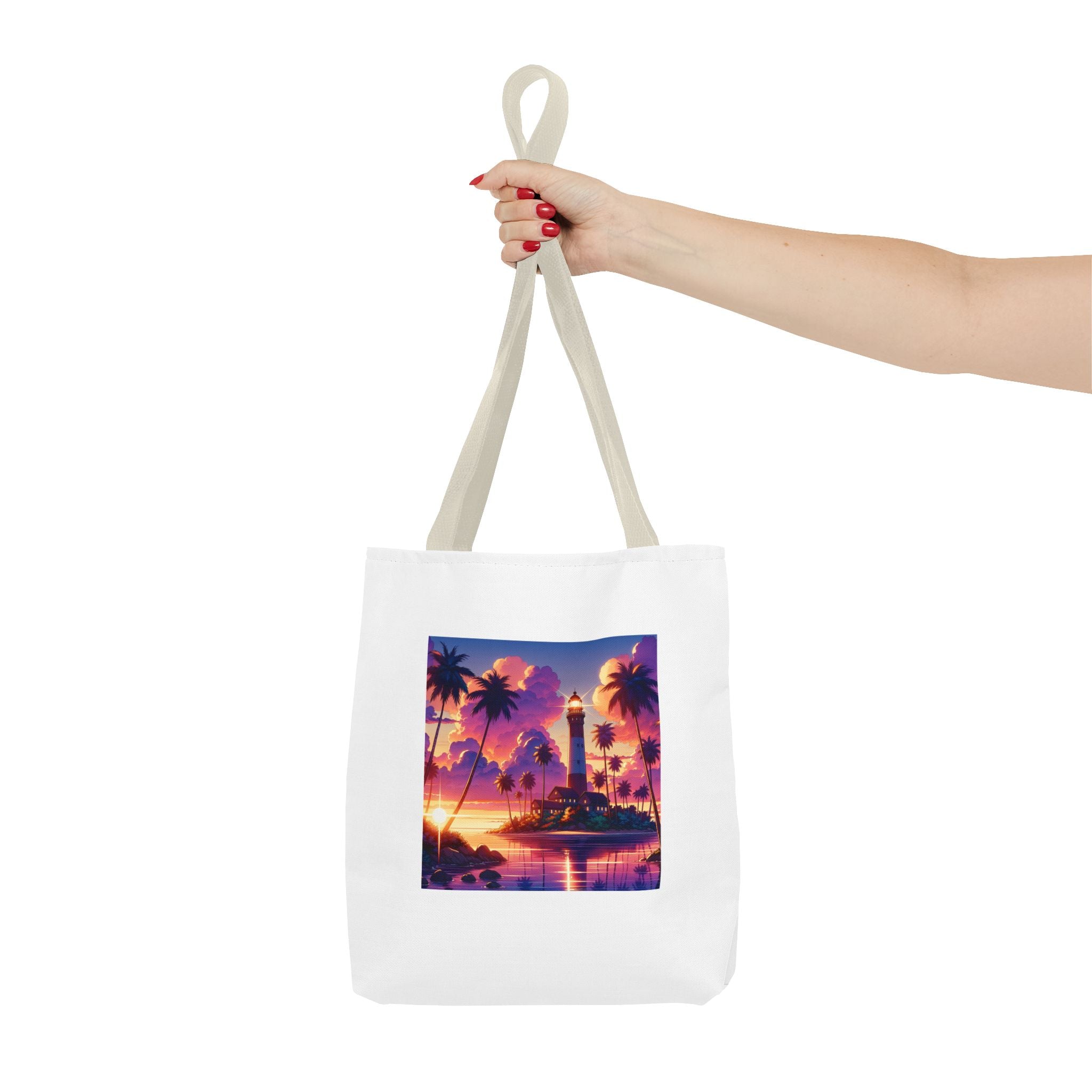 Tote Bag with Lighthouse Design | Beach Bag, Travel Tote, Vacation Accessory, Gift for Ocean Lovers, Summer Tote