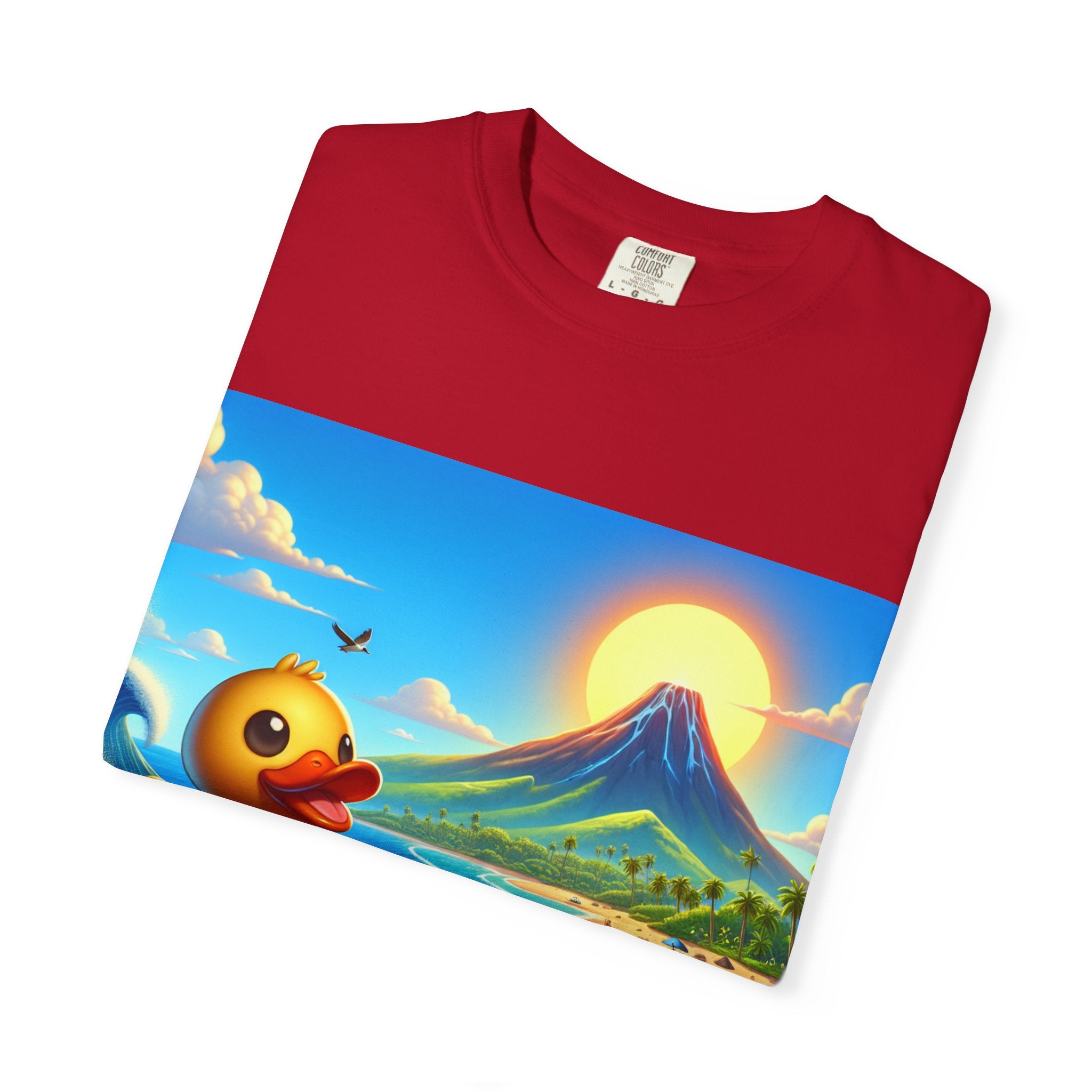 Surfing Duck Unisex Shirt, Fun Graphic Tee, Casual Wear, Summer Vibes, Beach Party T-shirt, Gift for Water Lovers