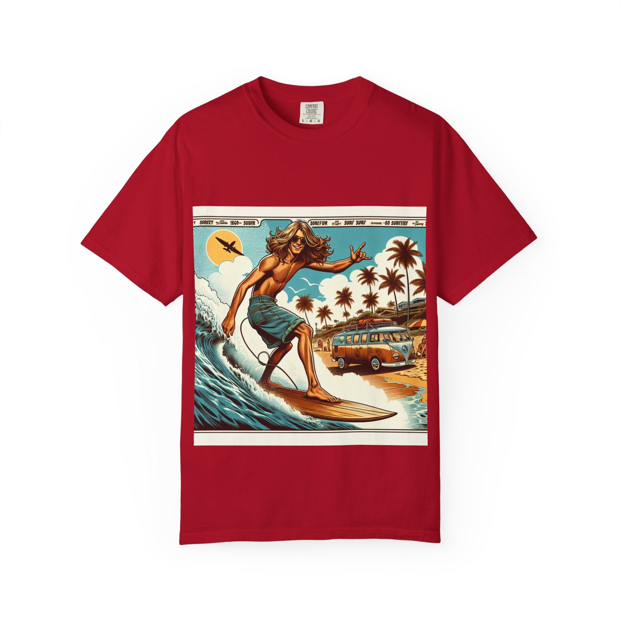 Beach Vibes T-shirt, Surfing Tee, Summer Apparel, Unisex Graphic Shirt, Vacation Wear, Gift for Surfers, Outdoor Activities