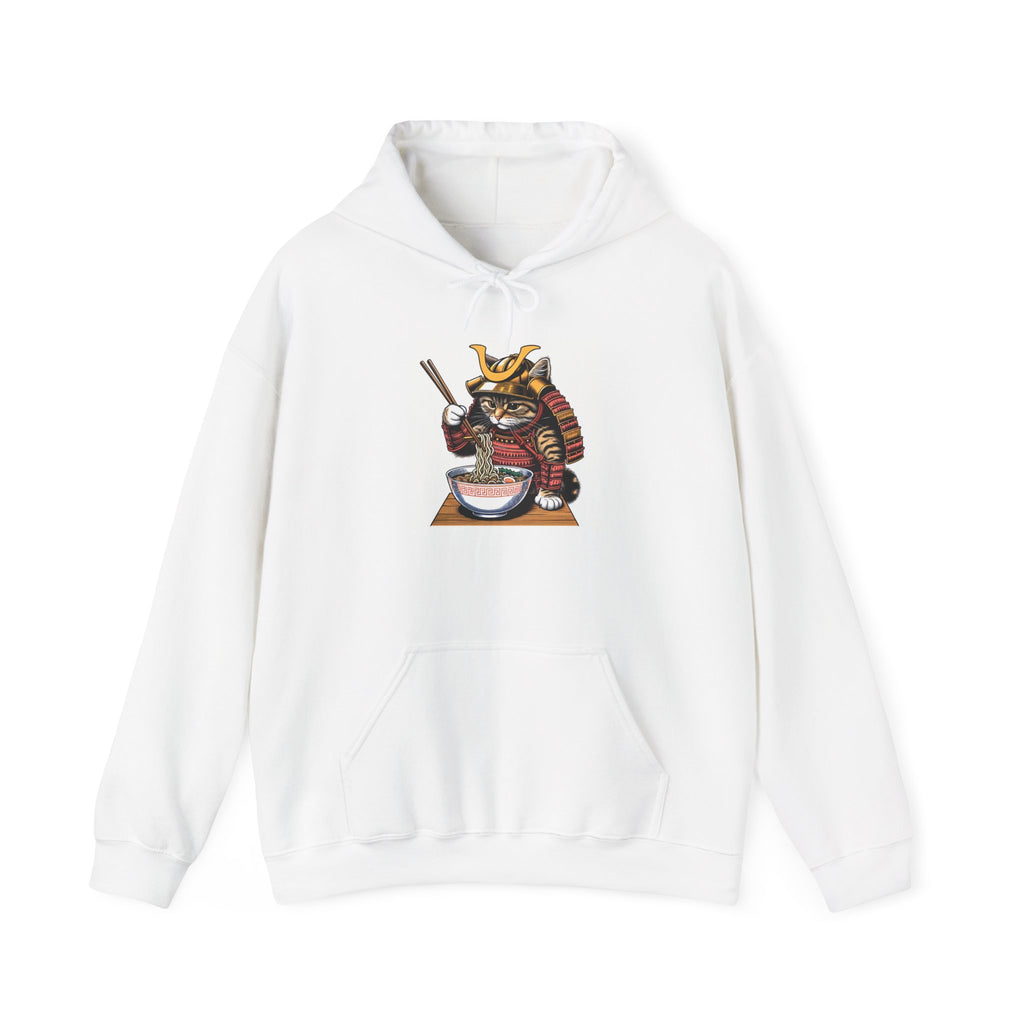 Samurai Cat Hoodie: Cozy Sweatshirt for Anime Lovers, Gift for Birthdays, Casual Wear, Unisex Fashion