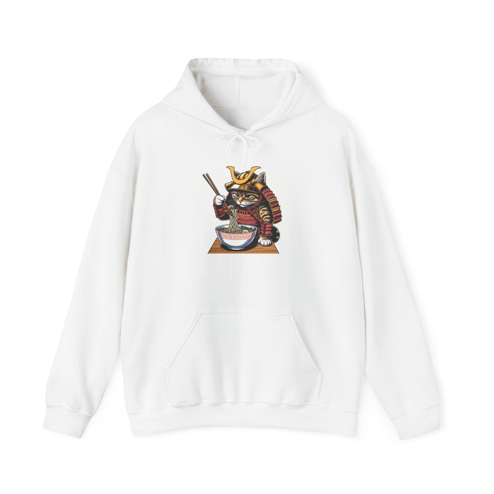 Samurai Cat Hoodie: Cozy Sweatshirt for Anime Lovers, Gift for Birthdays, Casual Wear, Unisex Fashion