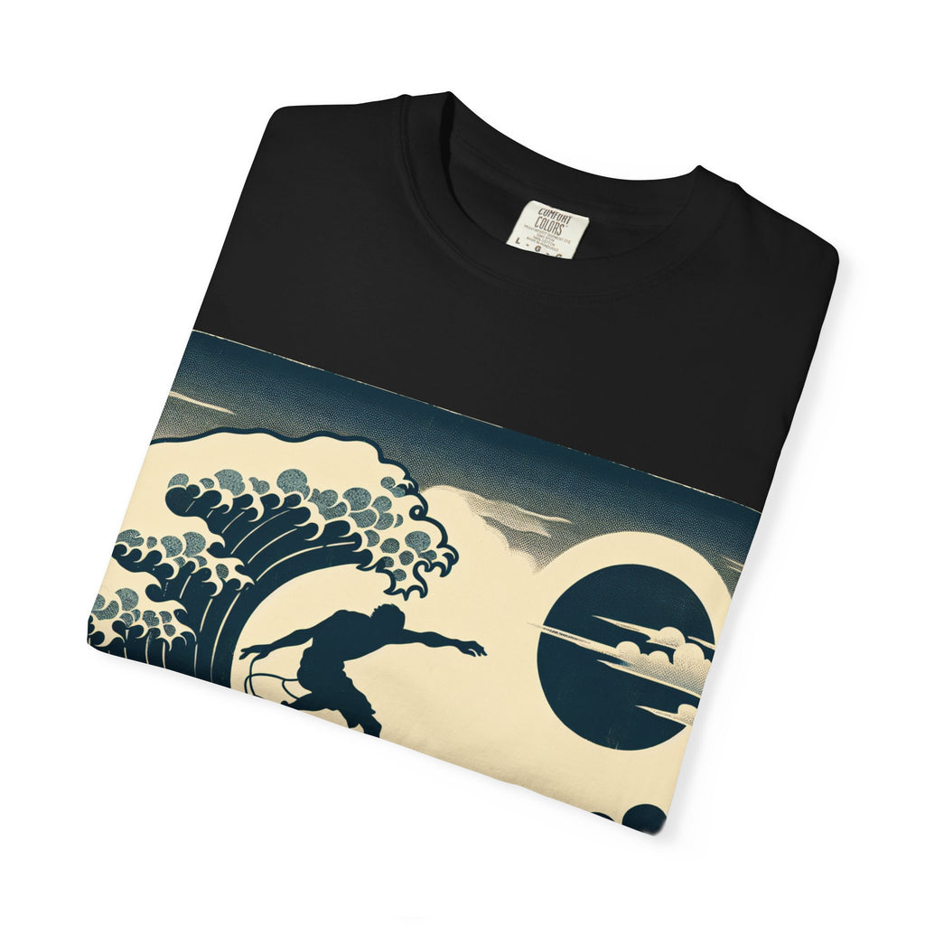 Ocean Wave Surfing T-Shirt, Casual Beach Wear, Summer Vibe Tee, Unisex Graphic Tee, Perfect Gift for Surfers
