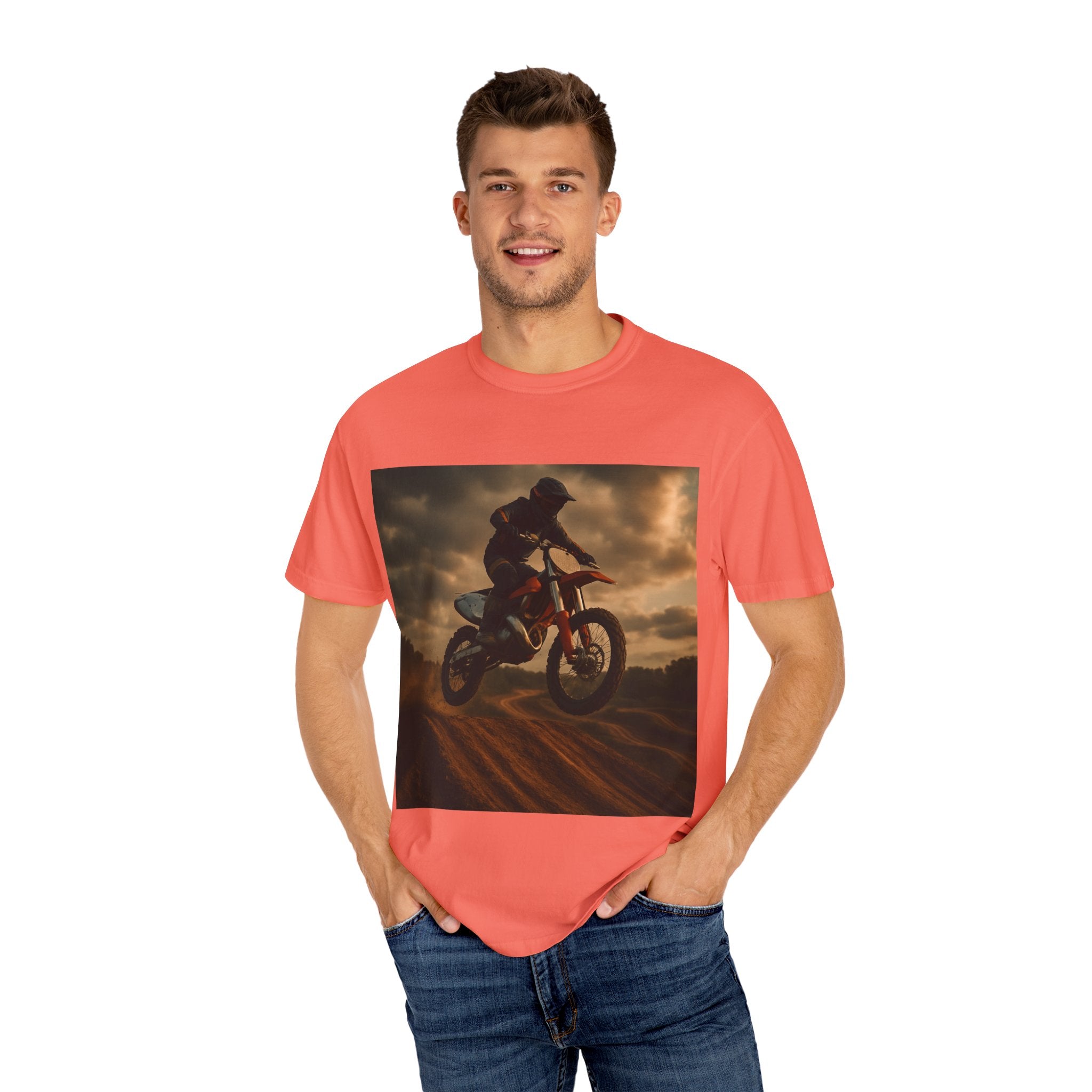 Motocross Adventure T-Shirt | Unisex Garment-Dyed Tee for Riders, Gifts for Motocross Fans, Sportswear, Casual Wear, Outdoor Activities