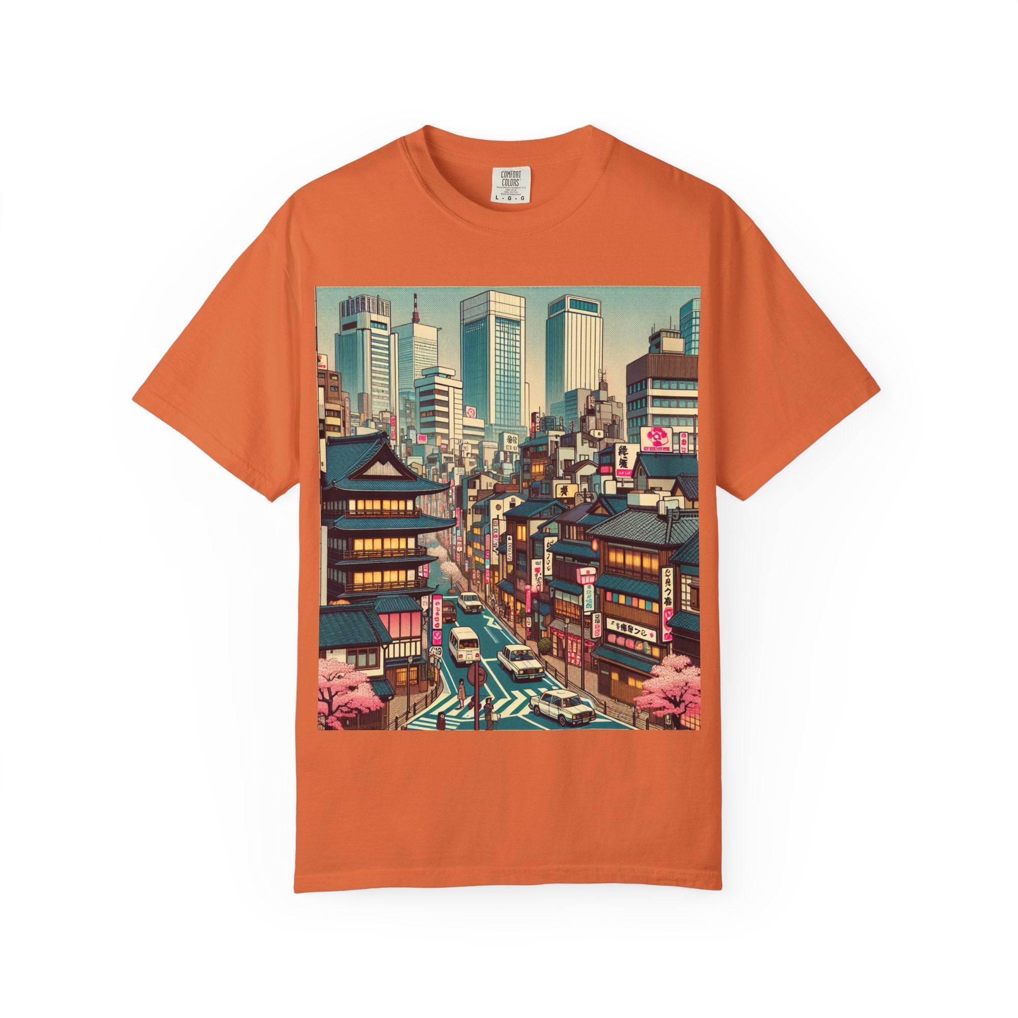 Urban Landscape Graphic T-Shirt | Street Art Tee, Casual Wear, Gift for Travelers, Relaxed Fit, Unique Cityscape Design