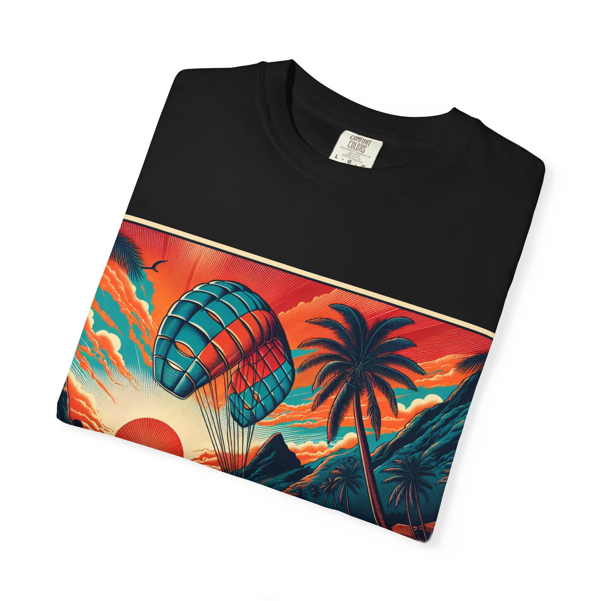 Sunset Paragliding T-Shirt | Beach Vibes Tee, Summer Style Apparel, Gifts for Surfers, Travel Lovers, Adventure Clothing