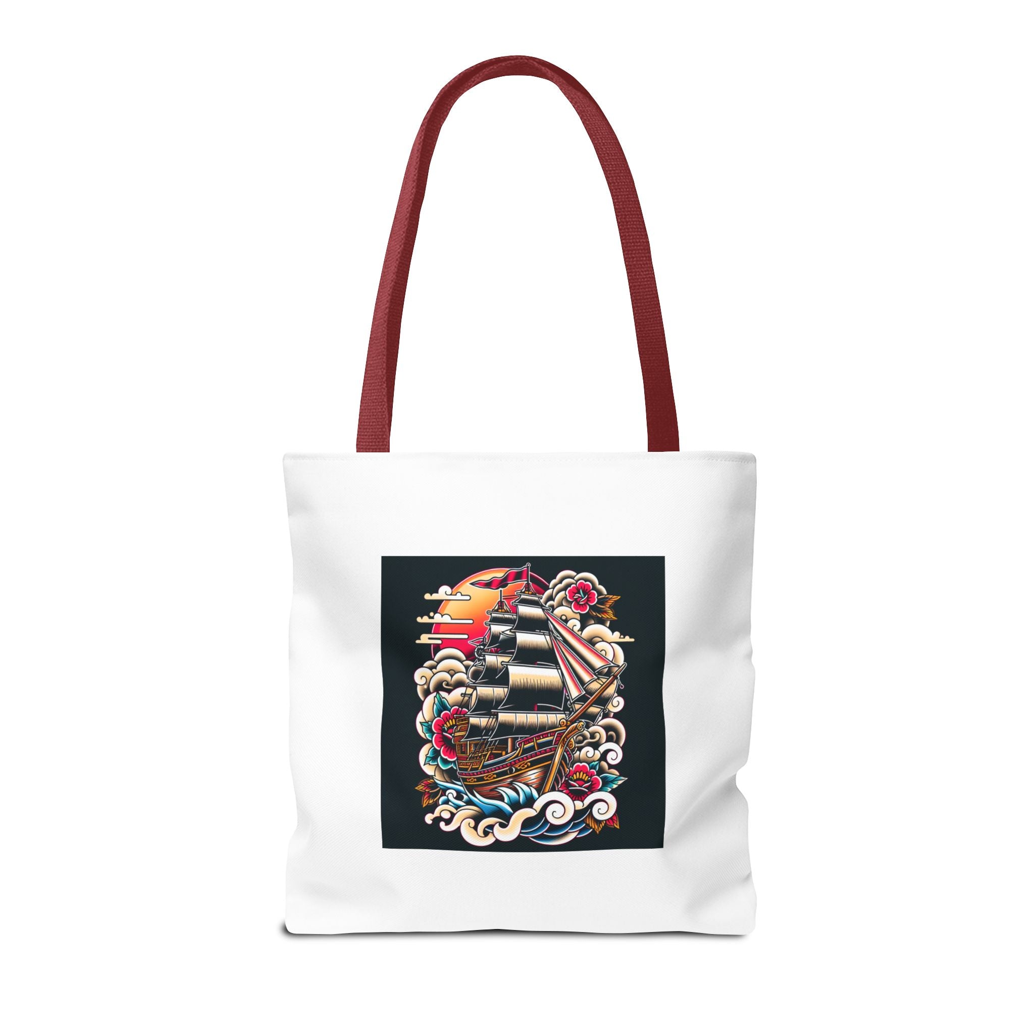Pirate Ship Tote Bag, Nautical Tote for Adventurers, Eco-Friendly Shopper, Unique Gift for Travelers, Stylish Beach Bag