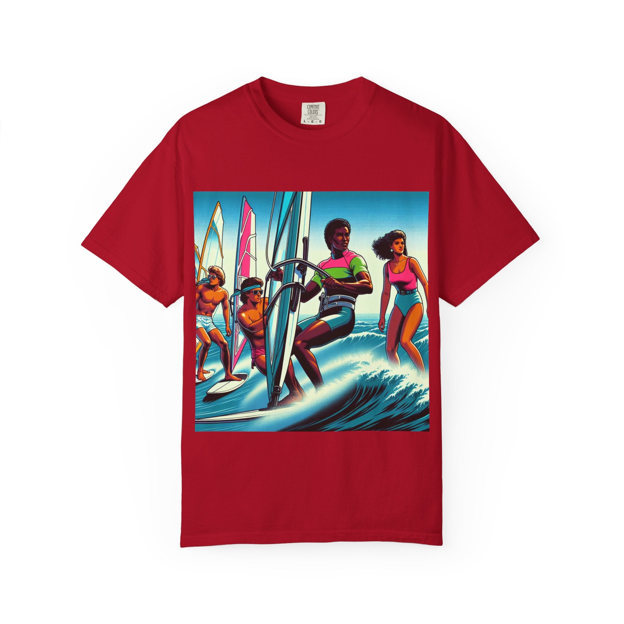 Surf Vibes T-Shirt, Unisex Garment-Dyed Tee, Beachwear for Surf Lovers, Summer Casual Wear, Gift for Surfers