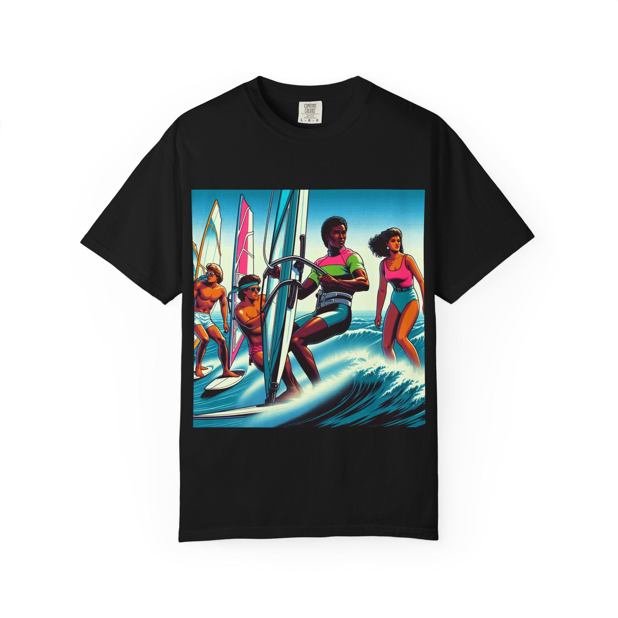 Surf Vibes T-Shirt, Unisex Garment-Dyed Tee, Beachwear for Surf Lovers, Summer Casual Wear, Gift for Surfers