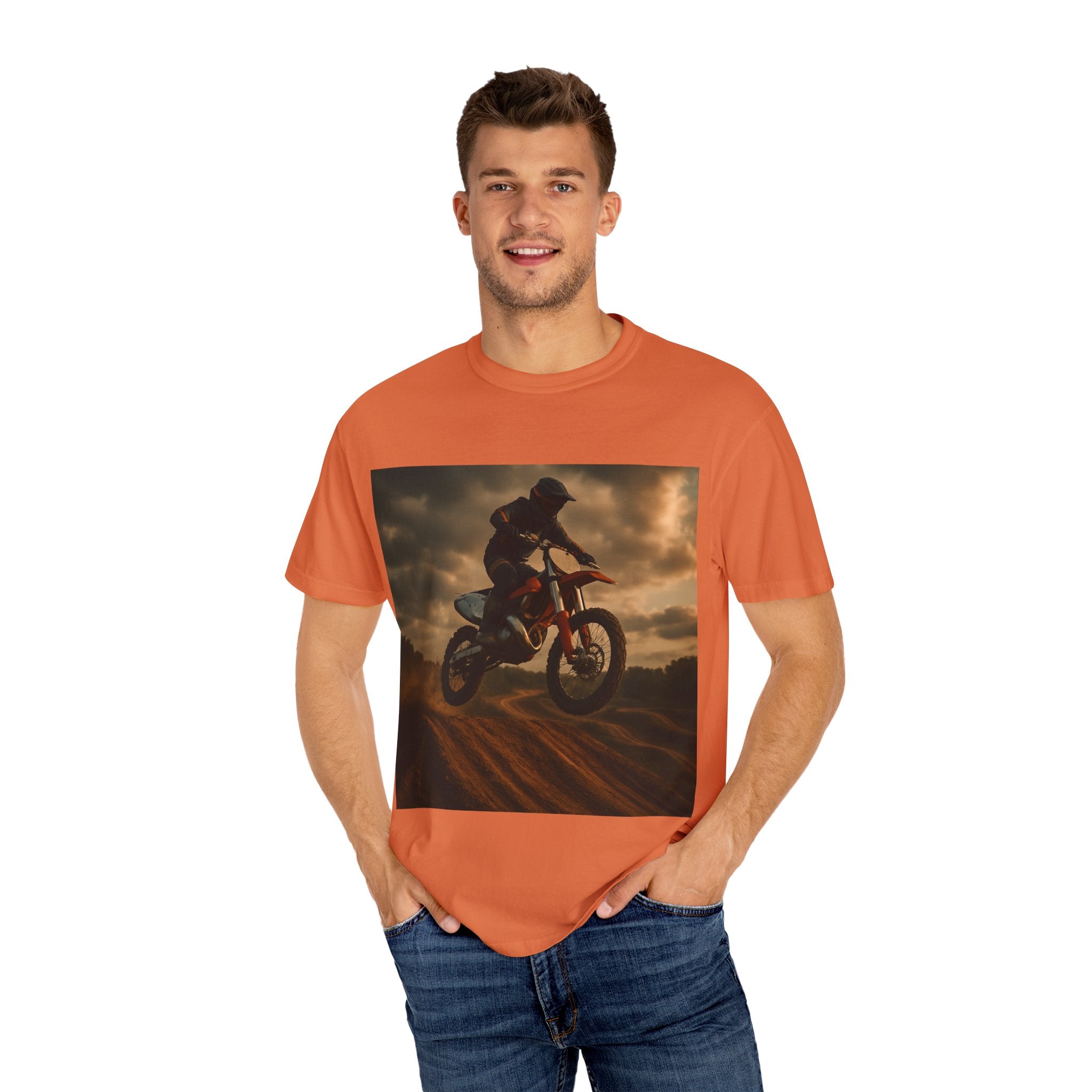 Motocross Adventure T-Shirt | Unisex Garment-Dyed Tee for Riders, Gifts for Motocross Fans, Sportswear, Casual Wear, Outdoor Activities