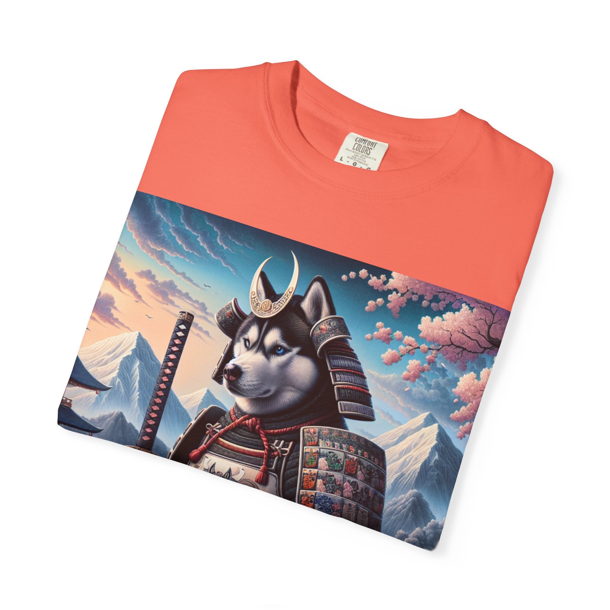 Samurai Cat T-Shirt, Unisex Graphic Tee, Vintage Style Shirt, Fun Casual Wear, Gift for Animal Lovers, Unique Artwork Apparel