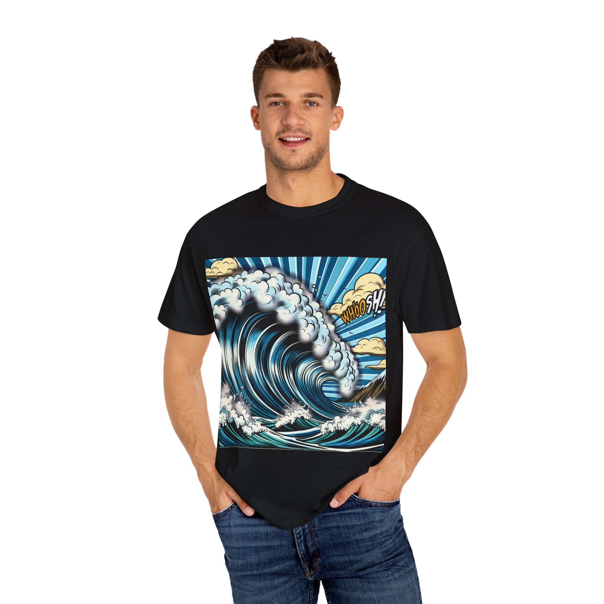 Stylish Wave Graphic T-Shirt for Surf Lovers, Unisex Beach Apparel, Gift for Surfers, Casual Summer Tee, Ocean Art Shirt