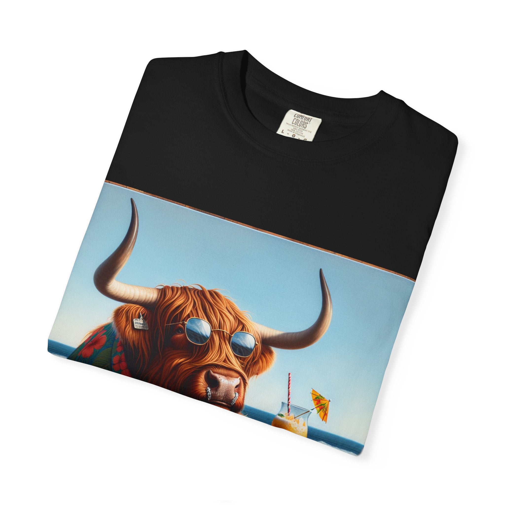 Chill Vibes Cow T-Shirt | Summer Beach Tee, Fun Animal Design, Relaxed Fit, Perfect for Vacations, Gifts