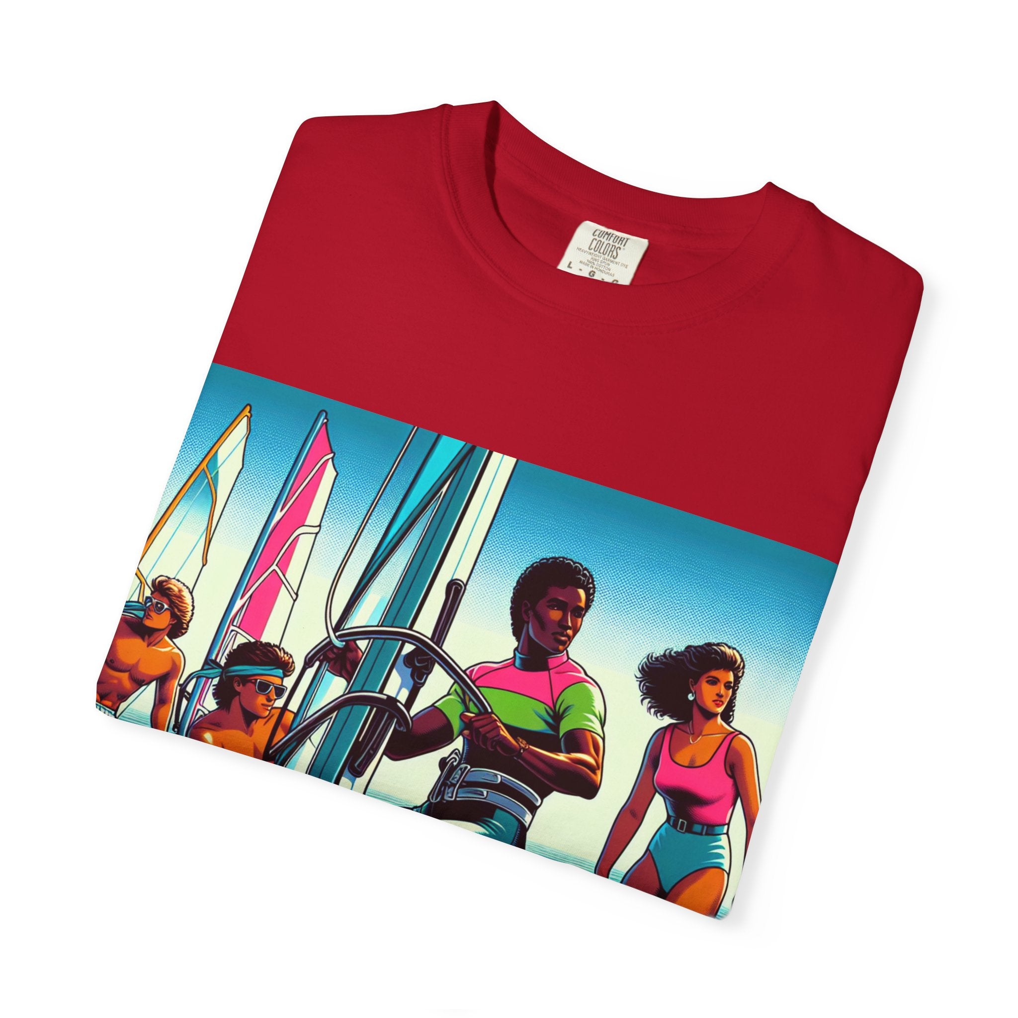 Surf Vibes T-Shirt, Unisex Garment-Dyed Tee, Beachwear for Surf Lovers, Summer Casual Wear, Gift for Surfers