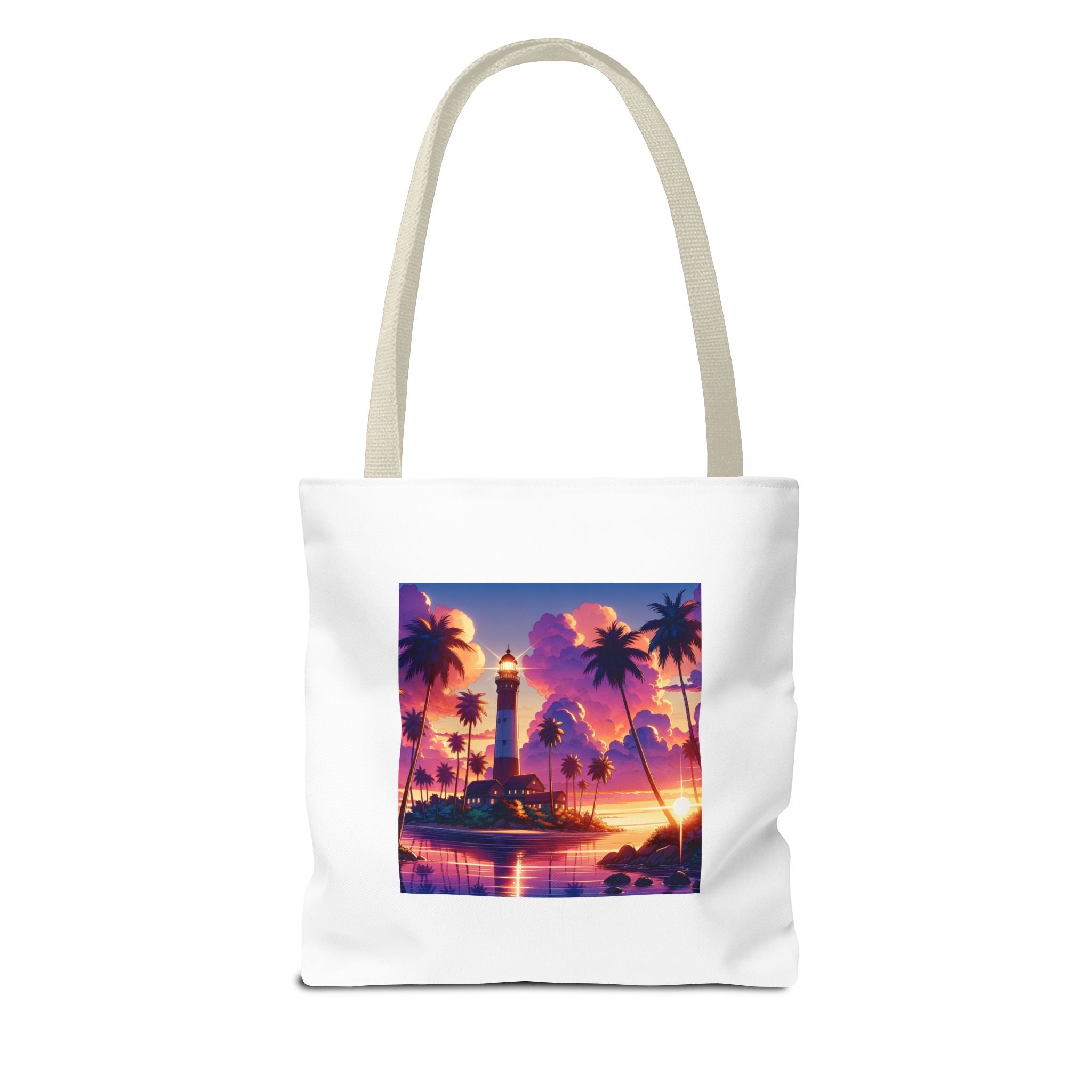 Tote Bag with Lighthouse Design | Beach Bag, Travel Tote, Vacation Accessory, Gift for Ocean Lovers, Summer Tote