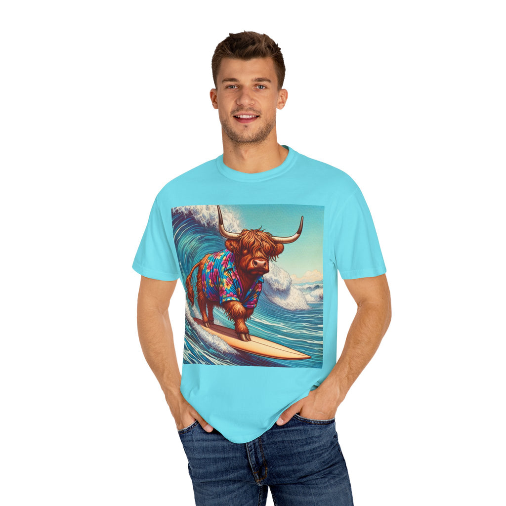 Surfing Highland Cow Unisex T-shirt | Fun Casual Tee for Summer Adventures, Beach Days, Gifts for Cow Lovers, Surfing Enthusiasts, [...]