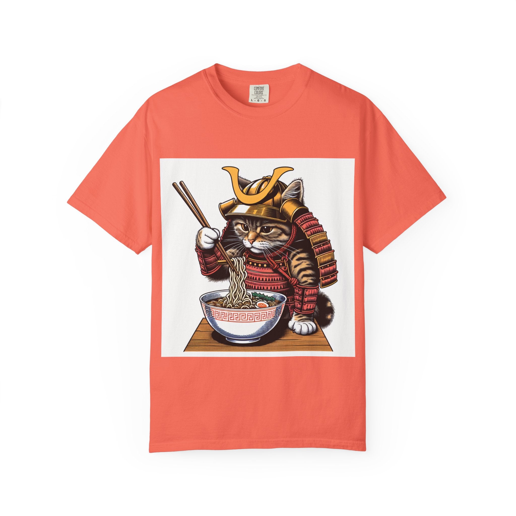 Samurai Cat T-Shirt | Cute Kitten Shirt, Animal Lover Gift, Pet Enthusiast Tee, Unique Graphic Top, Fun Conversation Starter