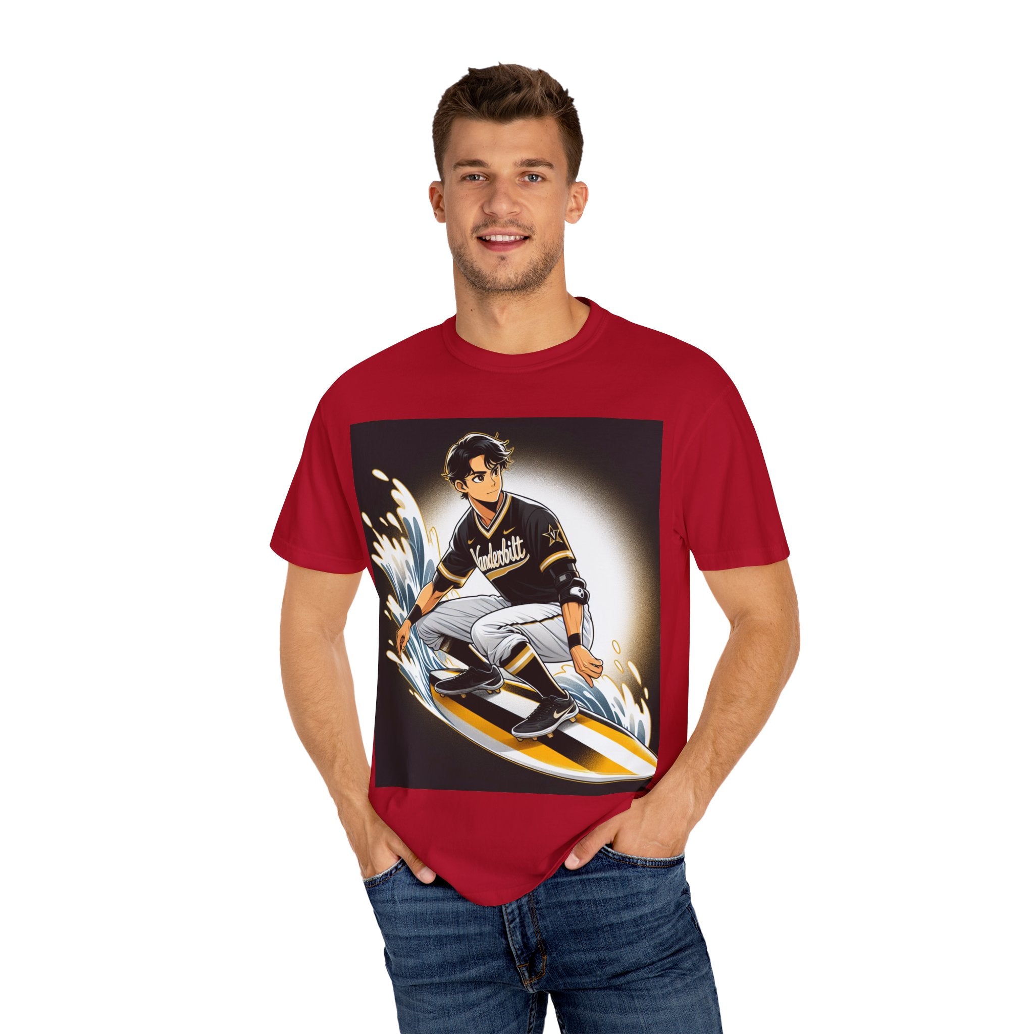 Surf Vibes Garment-Dyed T-Shirt - Stylish Unisex Tee for Beach Lovers, Casual Wear, Gift for Surfers, Summer Essentials, Cool Graphic Tee