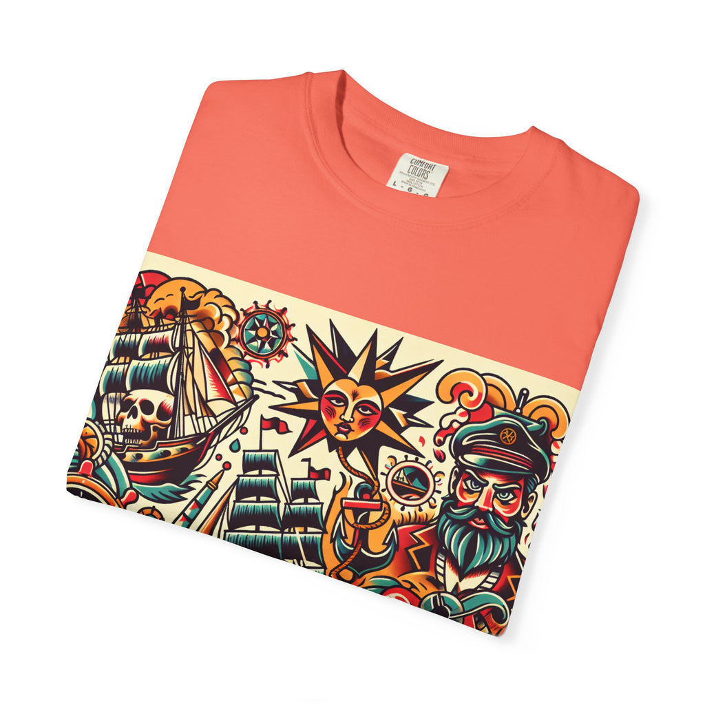 Nautical Adventure T-Shirt | Pirate Art Tee, Unisex Graphic Shirt, Summer Casual Wear, Gift for Sailors, Bold Streetwear
