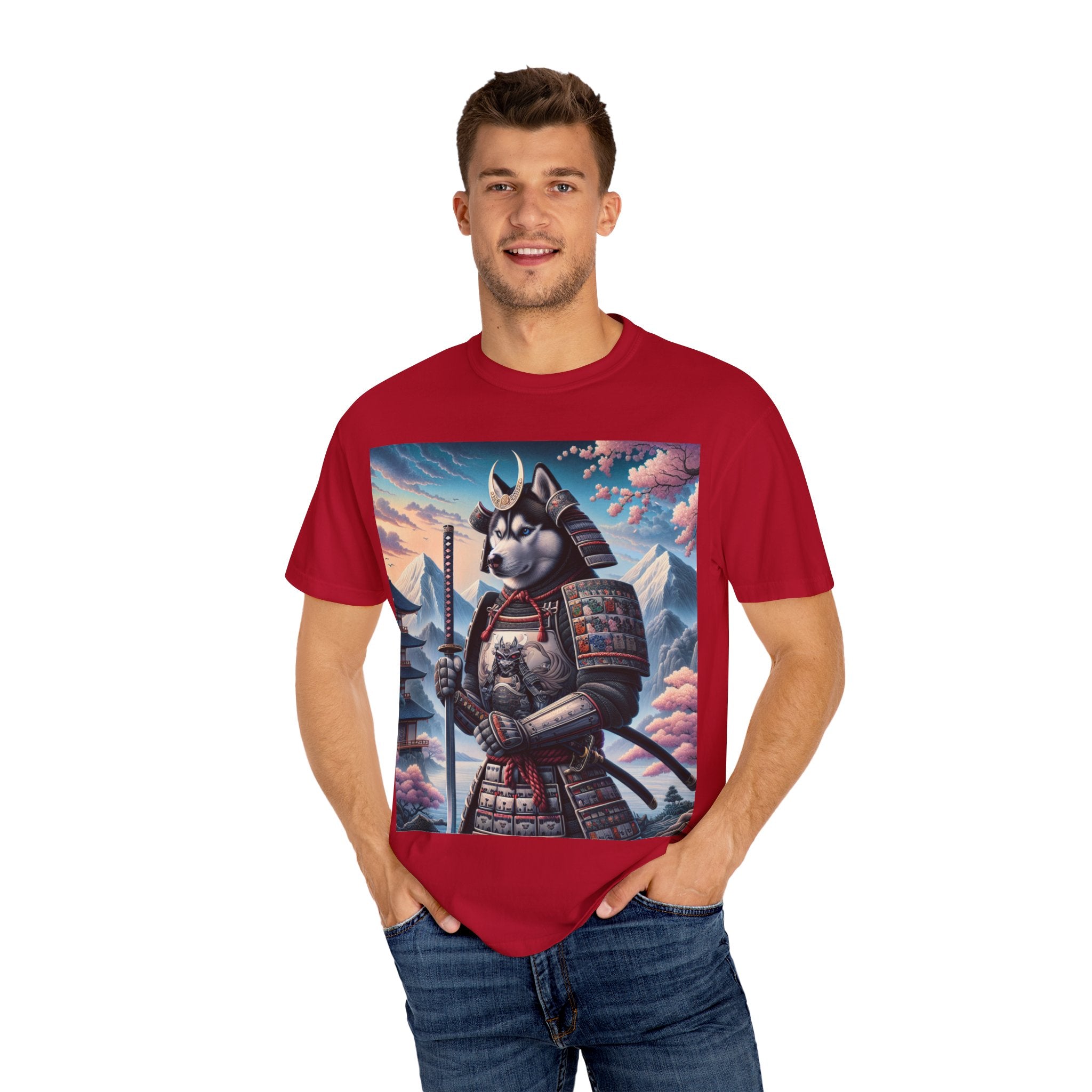 Samurai Cat T-Shirt, Unisex Graphic Tee, Vintage Style Shirt, Fun Casual Wear, Gift for Animal Lovers, Unique Artwork Apparel