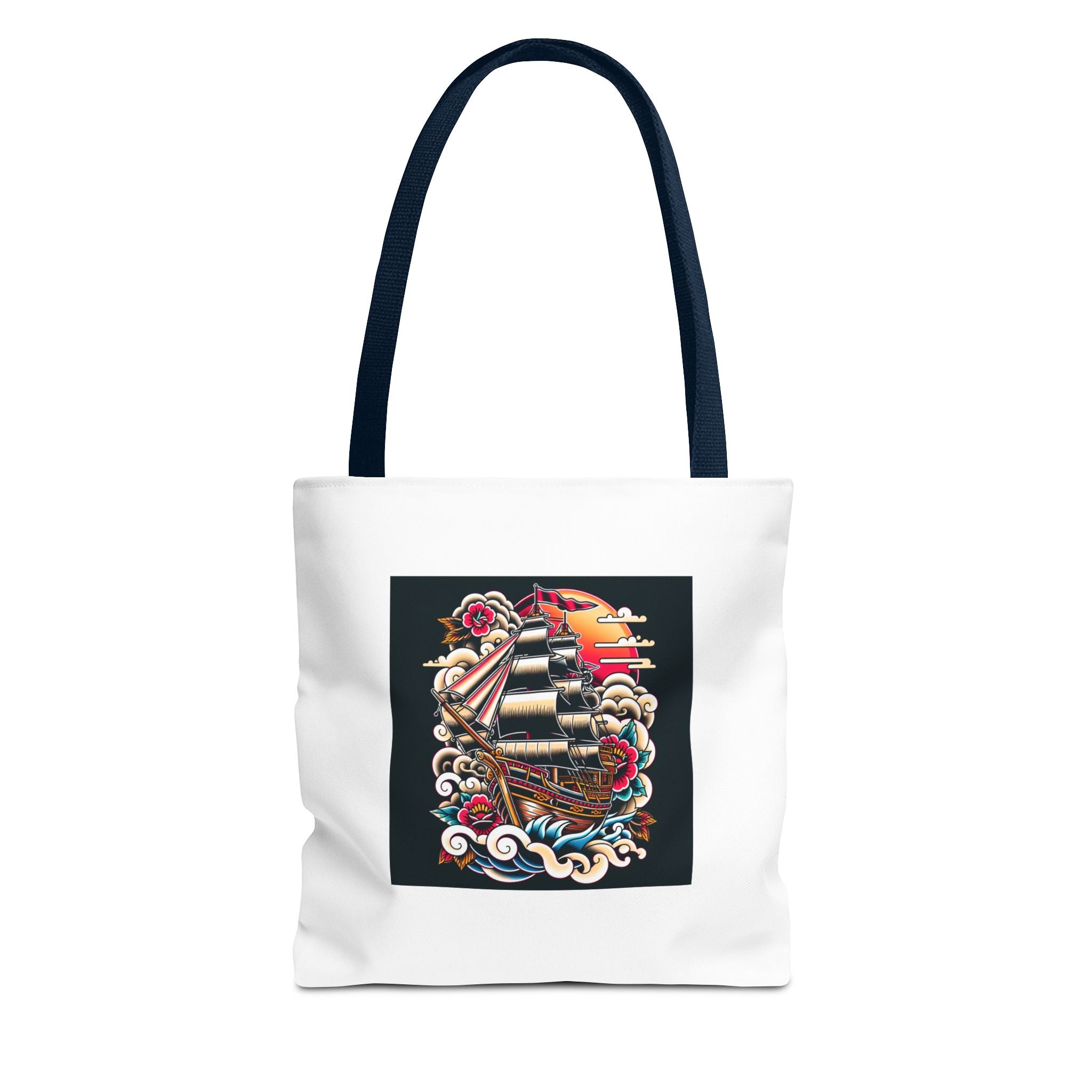 Pirate Ship Tote Bag, Nautical Tote for Adventurers, Eco-Friendly Shopper, Unique Gift for Travelers, Stylish Beach Bag