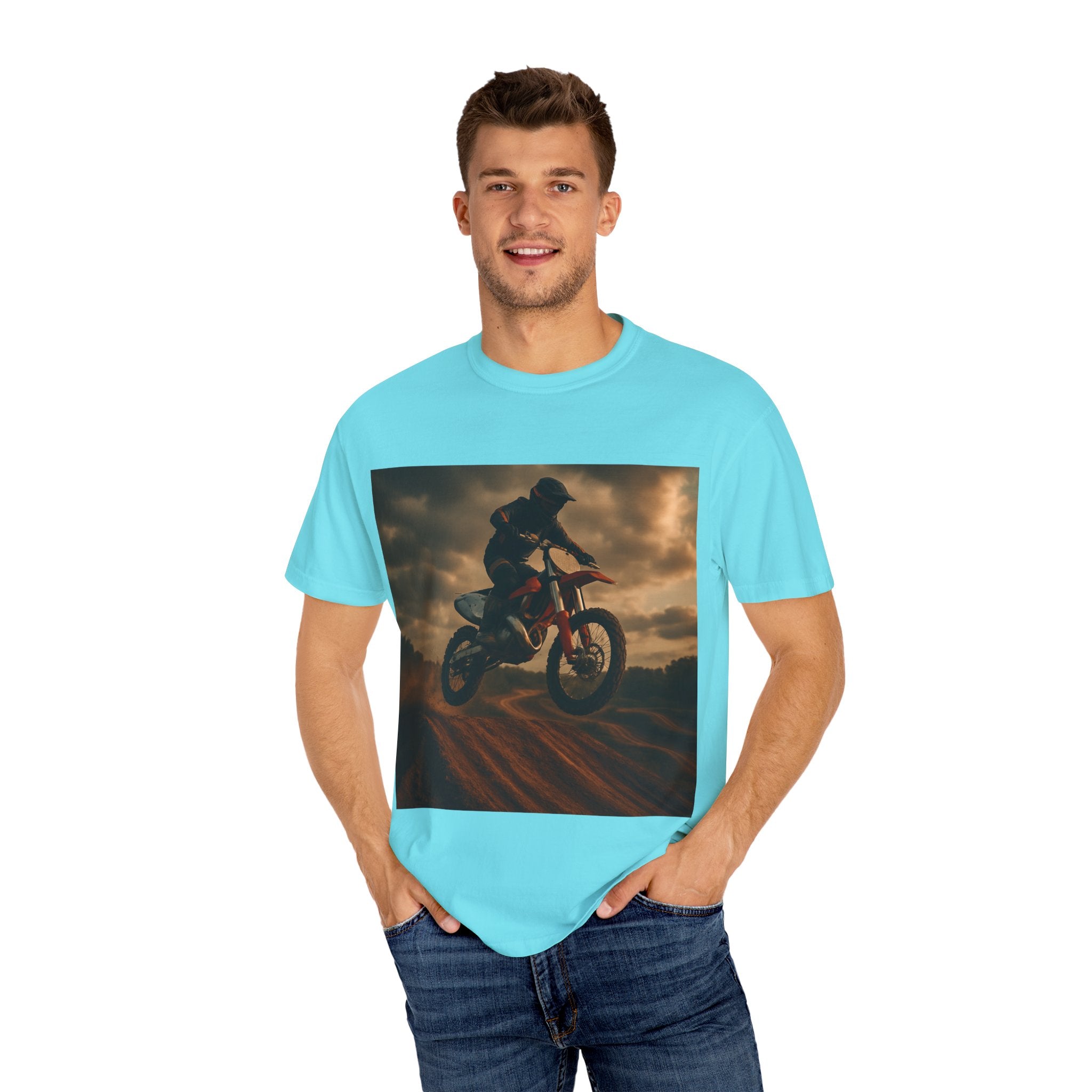 Motocross Adventure T-Shirt | Unisex Garment-Dyed Tee for Riders, Gifts for Motocross Fans, Sportswear, Casual Wear, Outdoor Activities